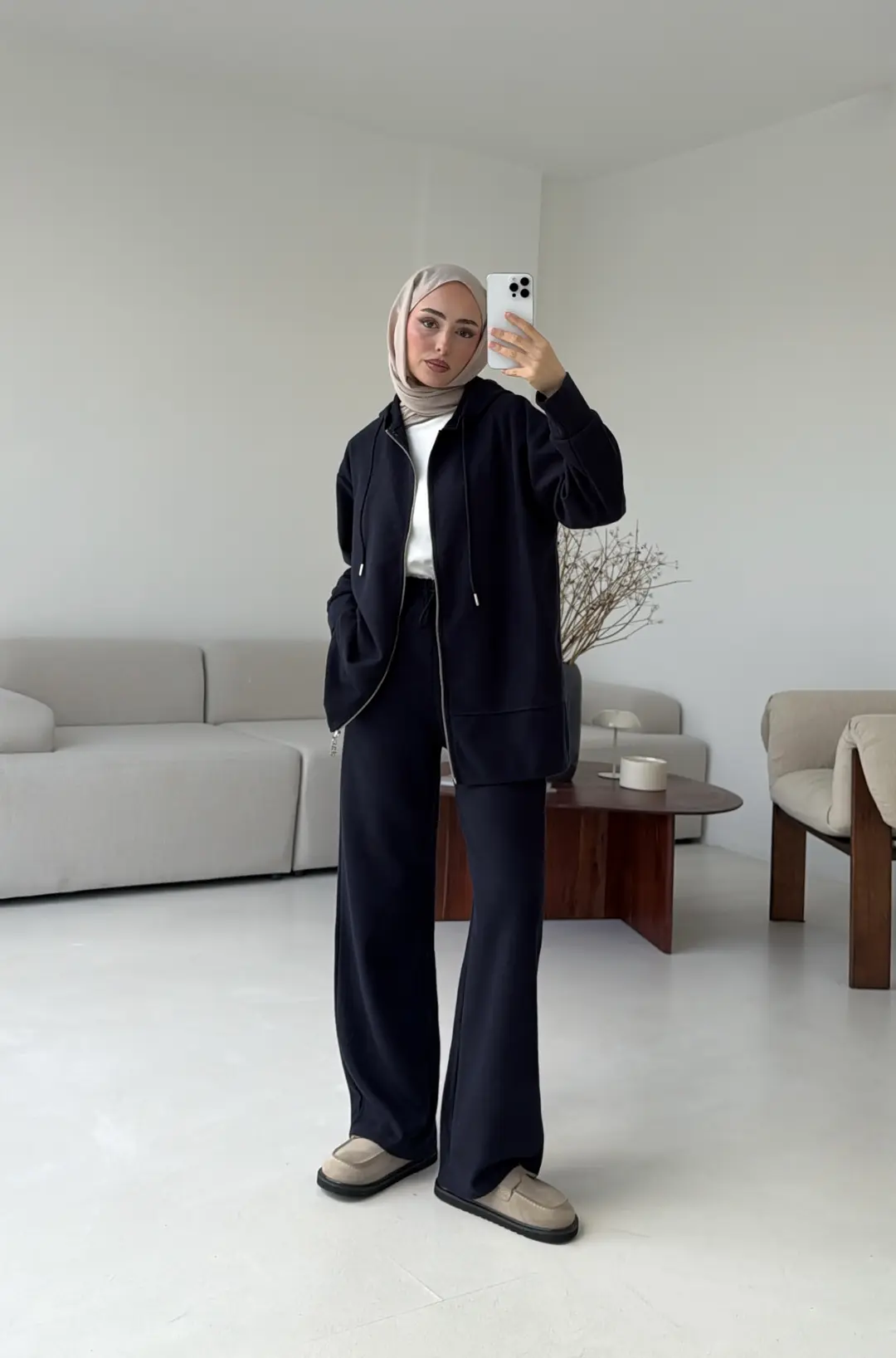 Örme Fermuarlı Takım Lacivert