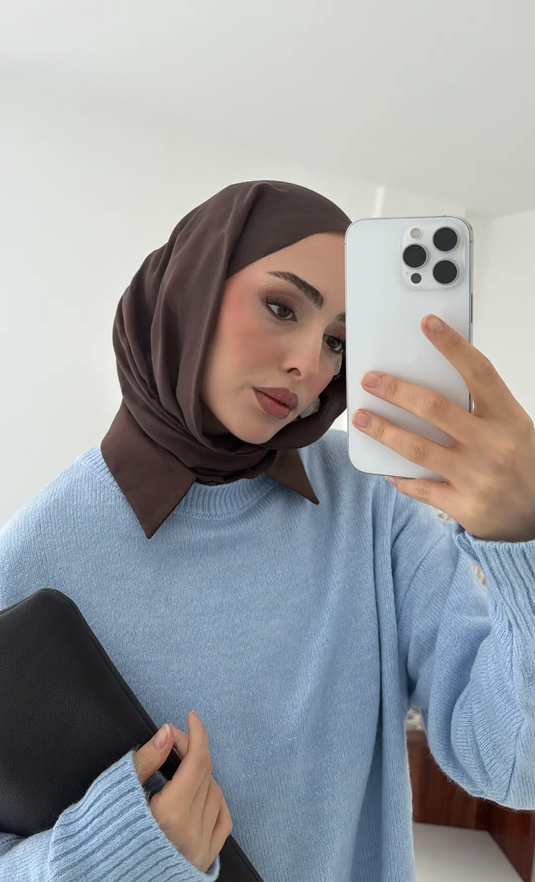 Reglan Kol Triko Kazak Acık Mavi