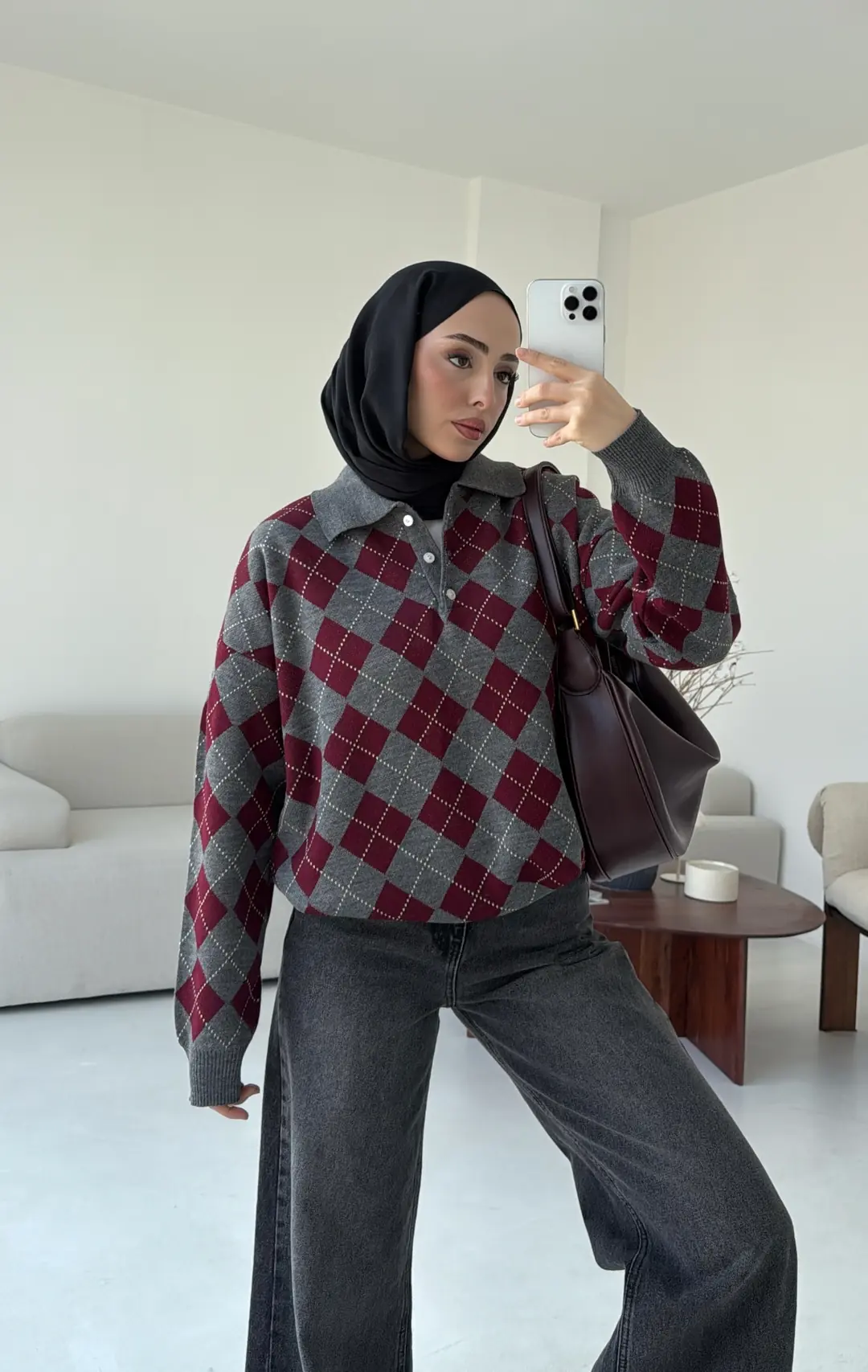 Triangle Desen Kazak Gri