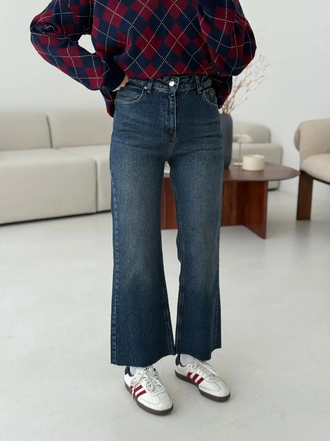 Premium Paçası Kesik Hafif İspanyol Jean R249