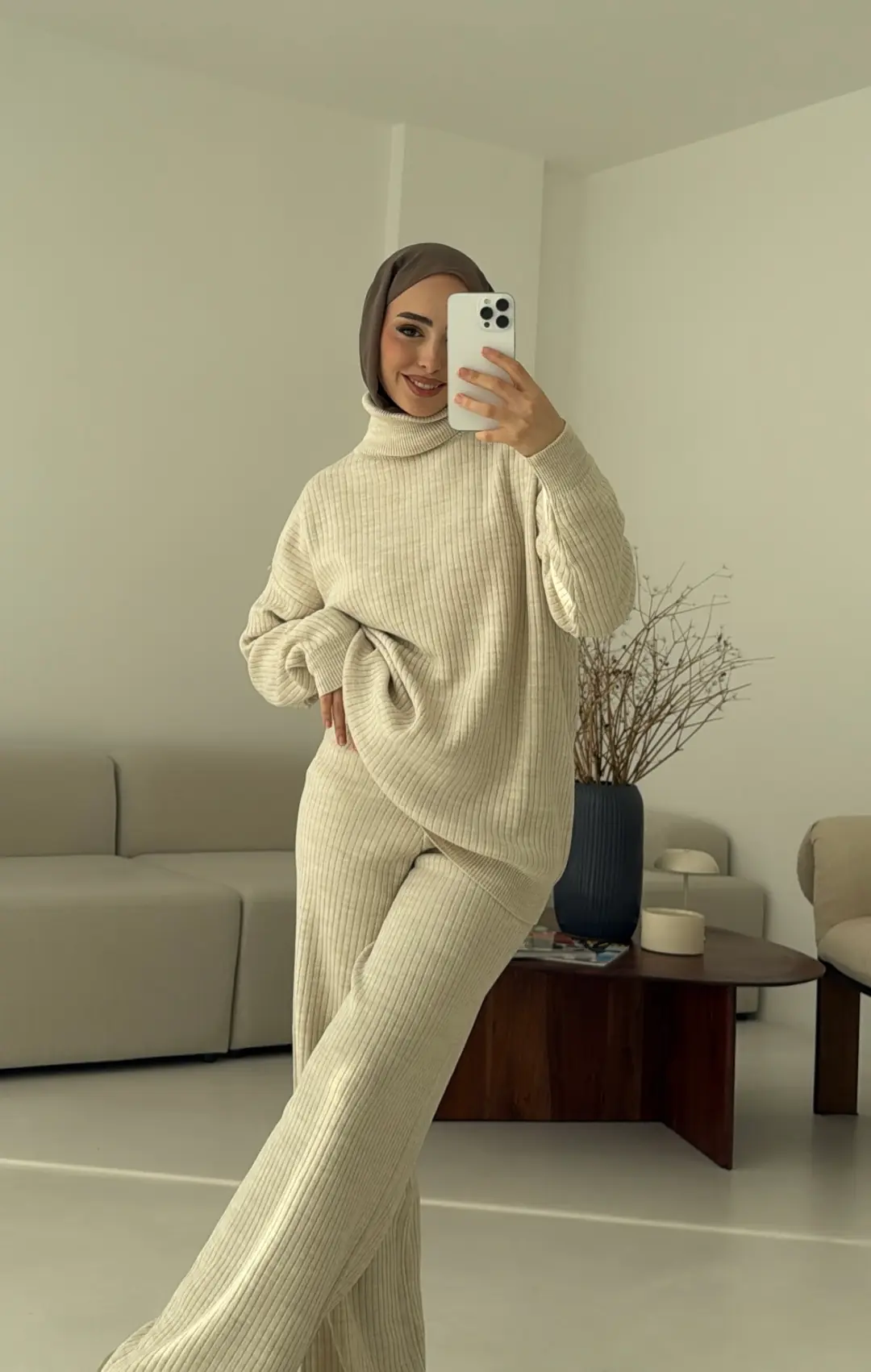 Balıkçı Yaka Triko Takım Taş