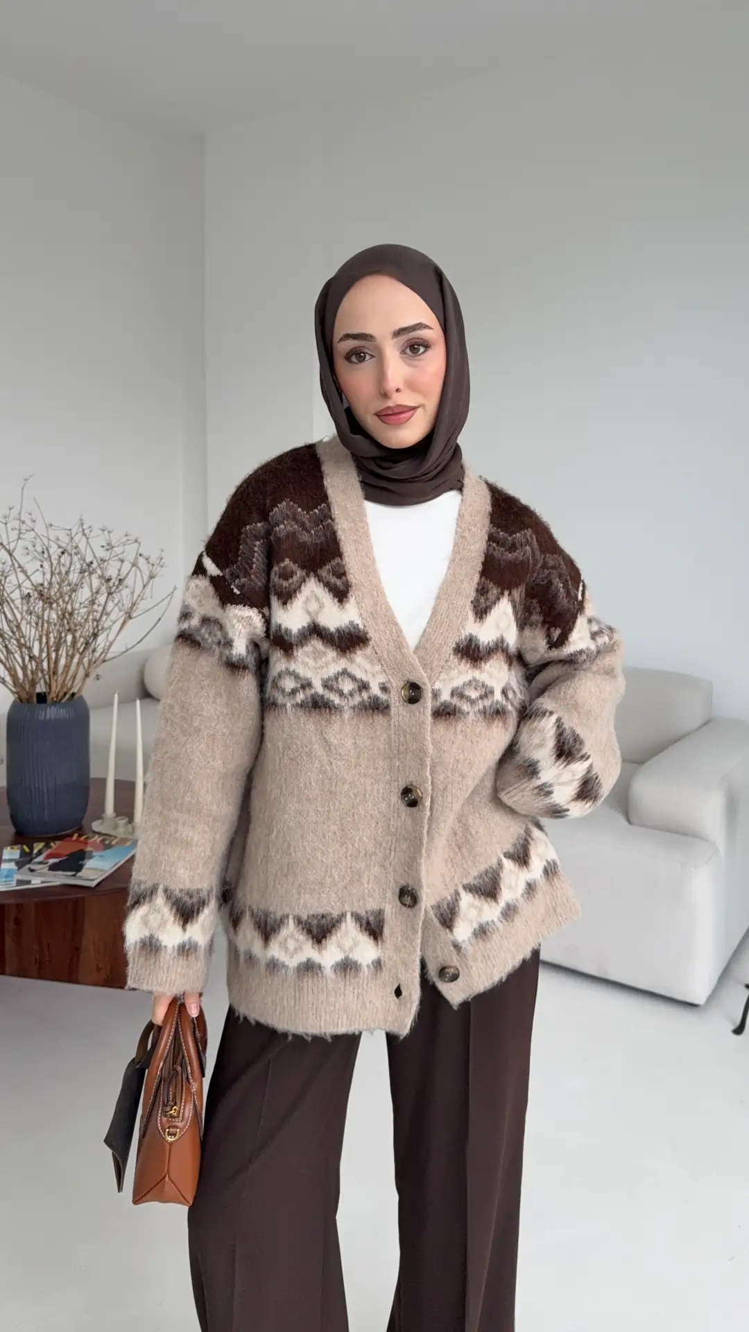 Kalın Desenli Hırka