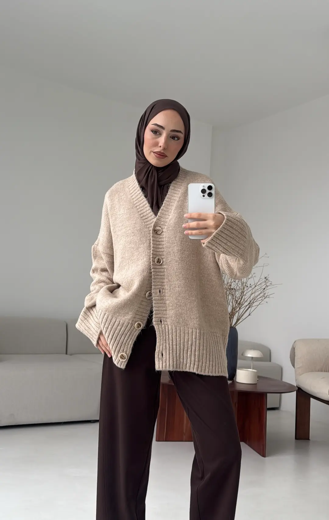 Örgü Hırka Vizon