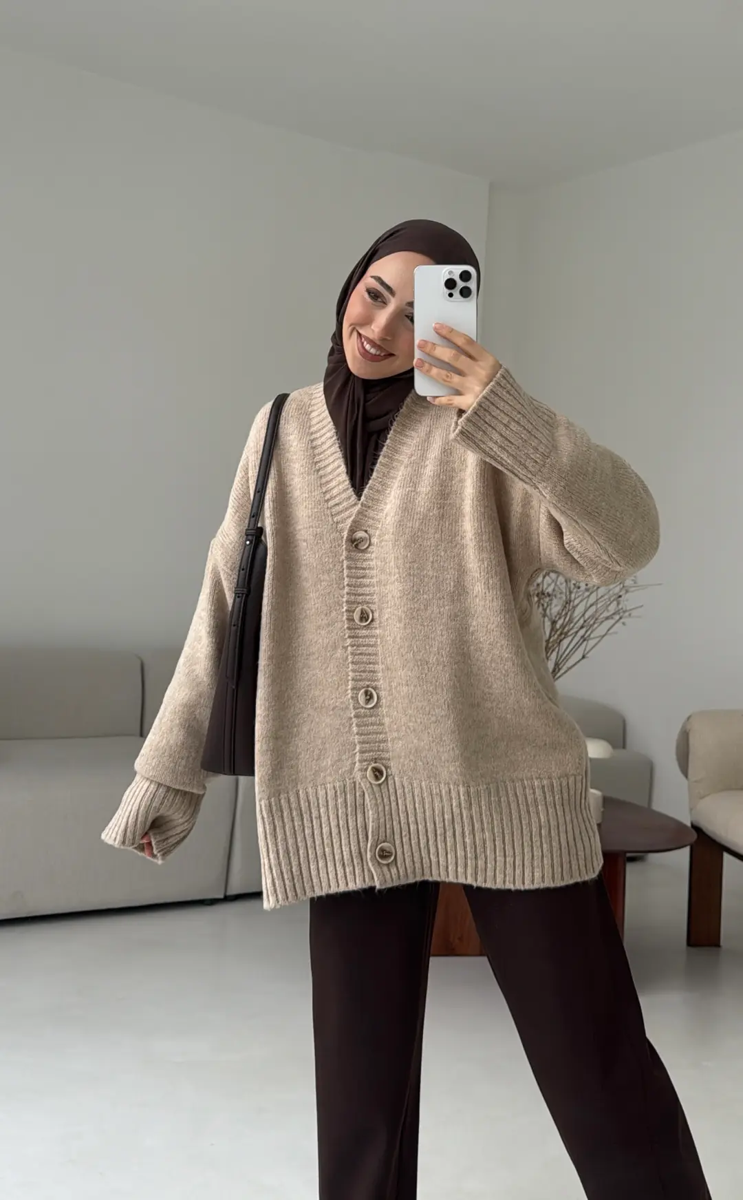 Örgü Hırka Vizon