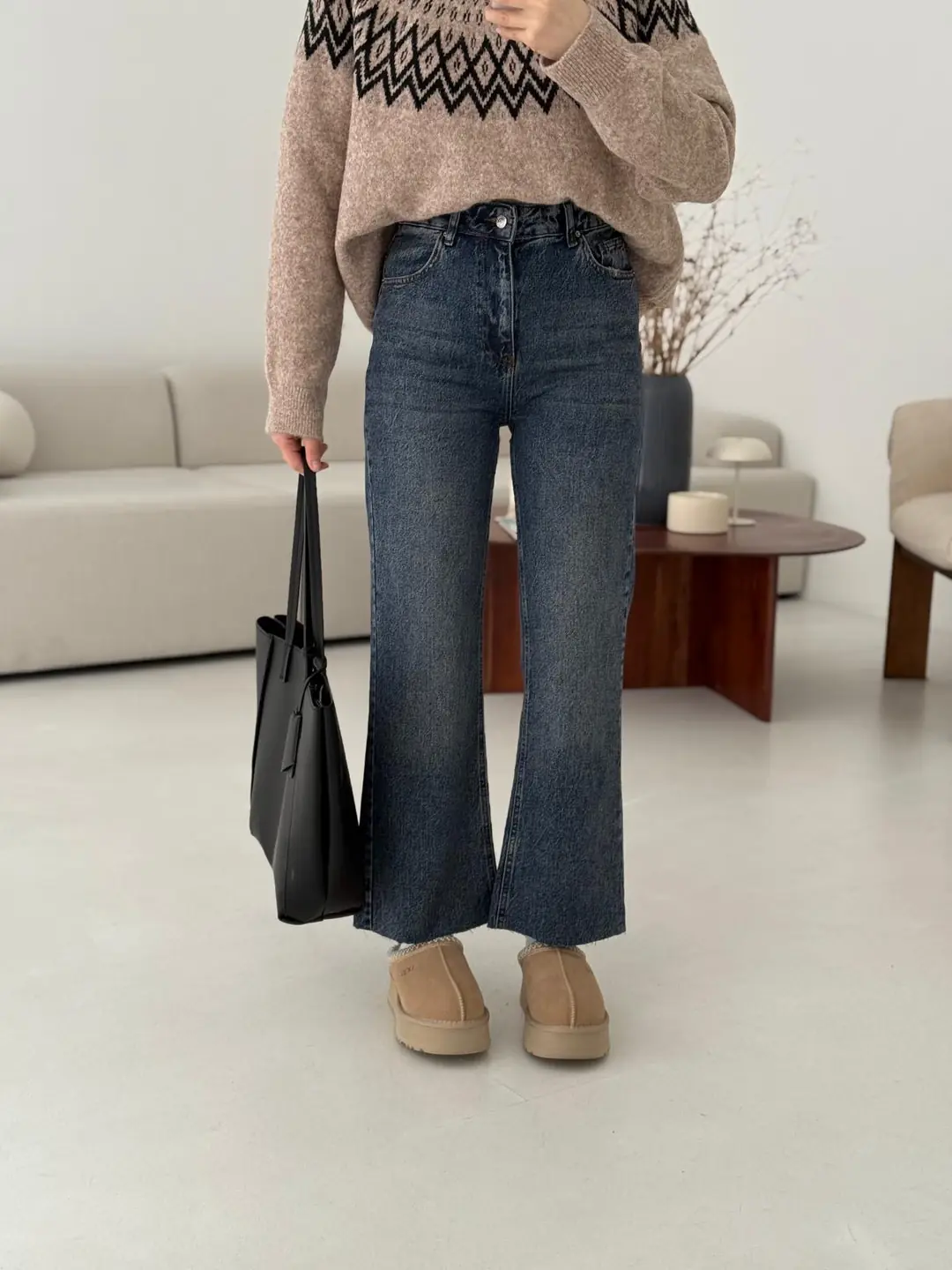 Premium Paçası Kesik Hafif İspanyol Jean R449