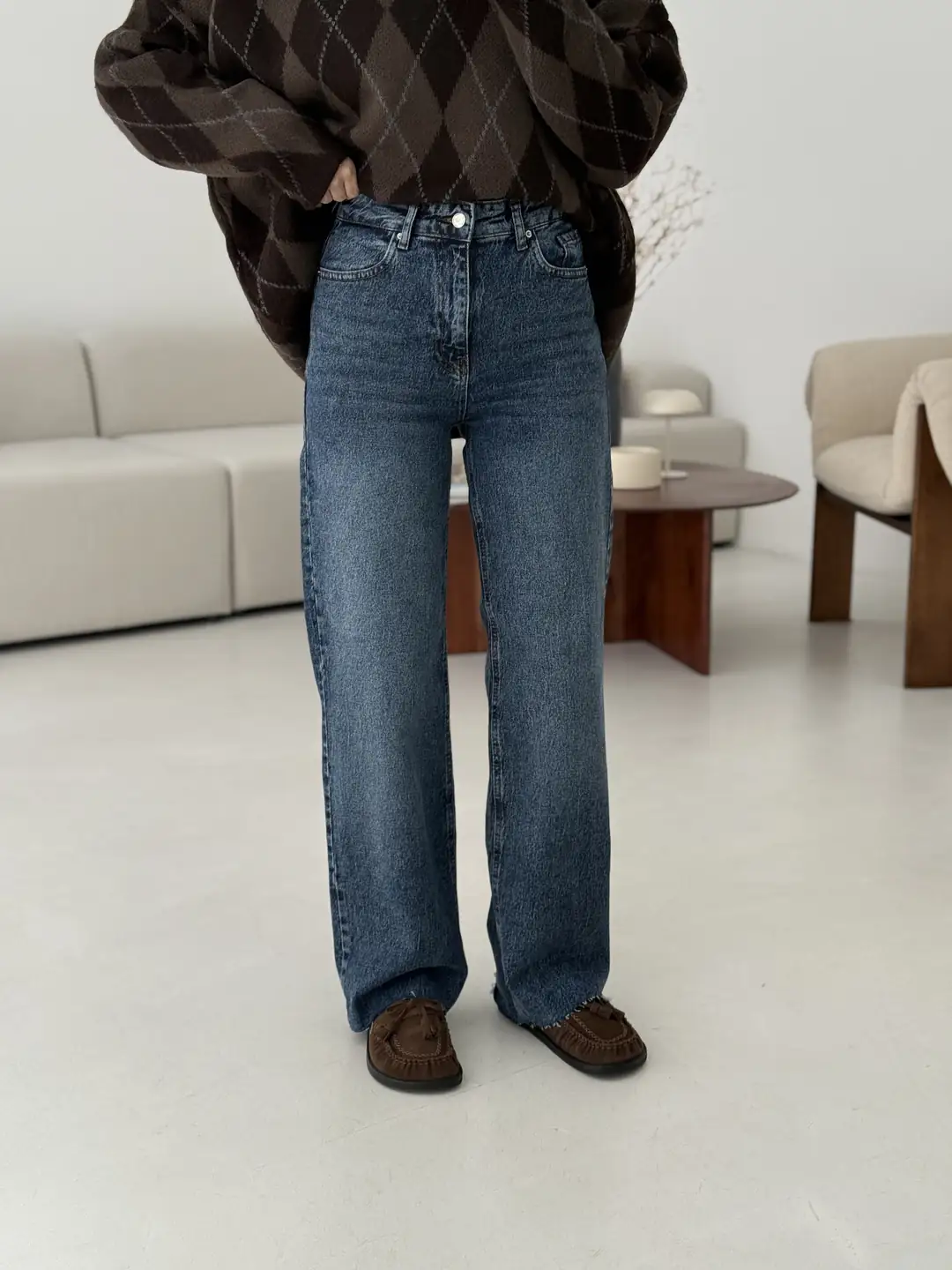 Wide Leg Boru Paça Jean