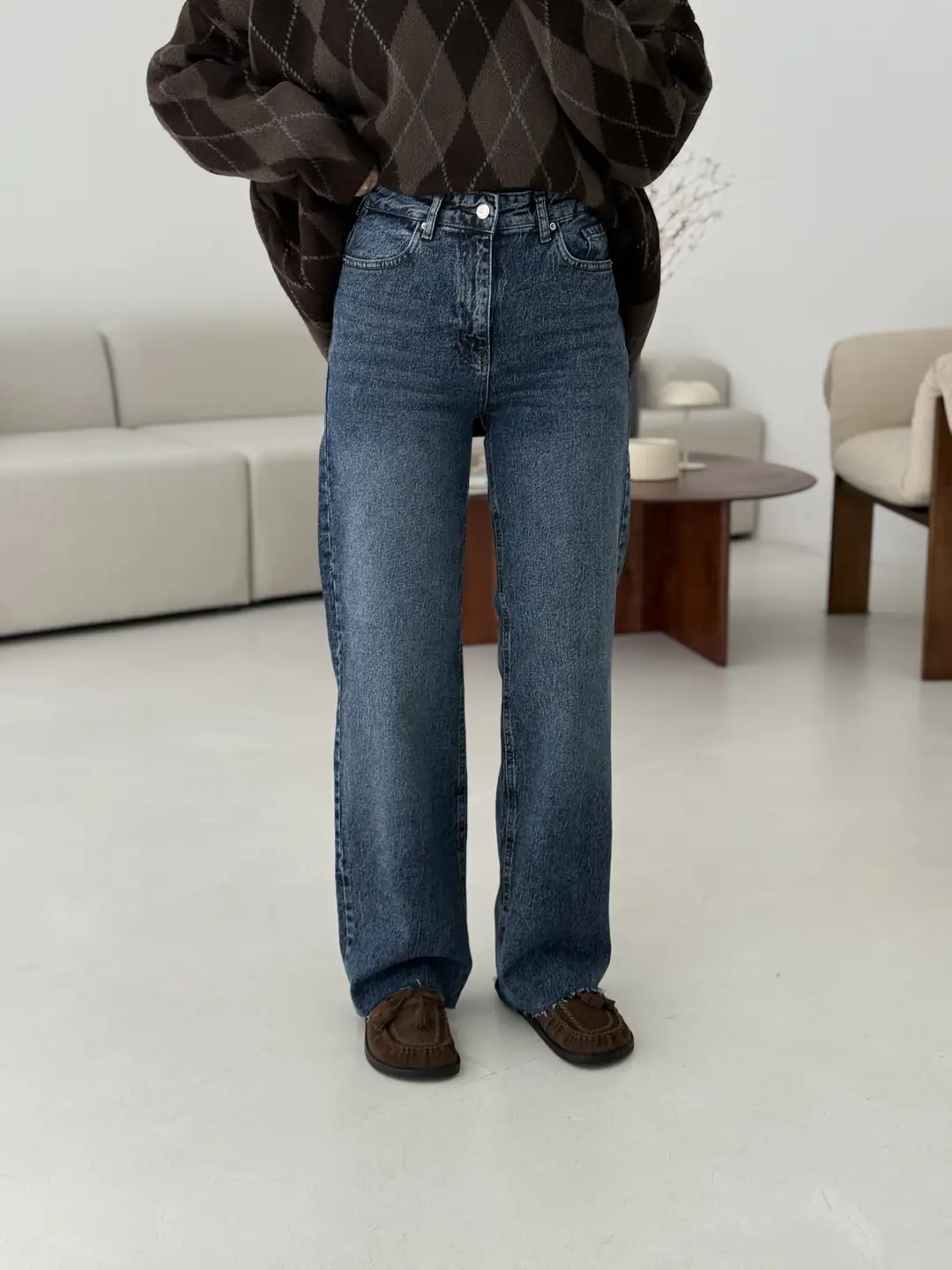 Wide Leg Boru Paça Jean