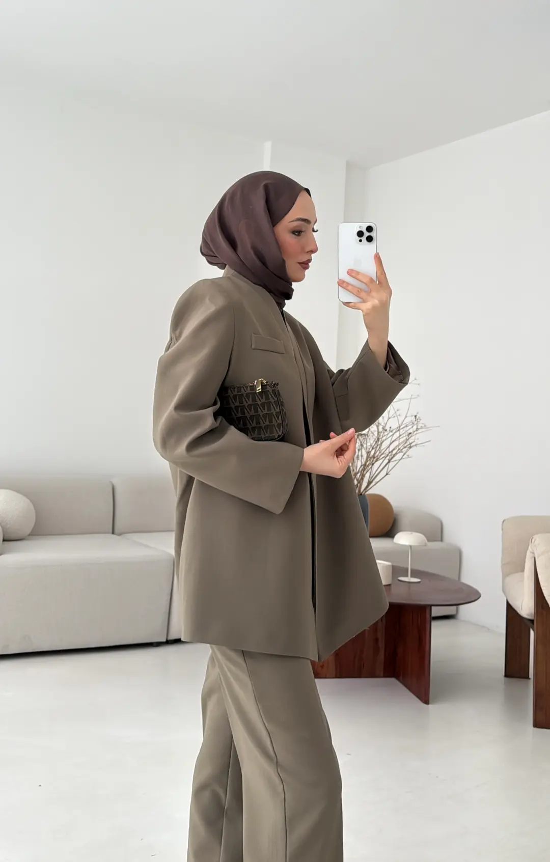Bağlamalı Ceket Pantolon Takım Haki
