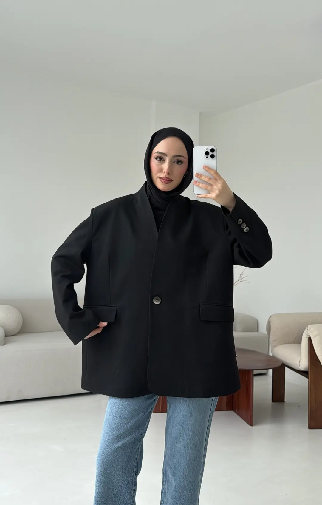 Premıum Seyyar Atkılı Ceket Siyah