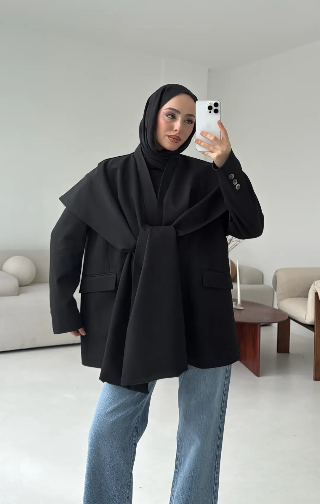 Premıum Seyyar Atkılı Ceket Siyah