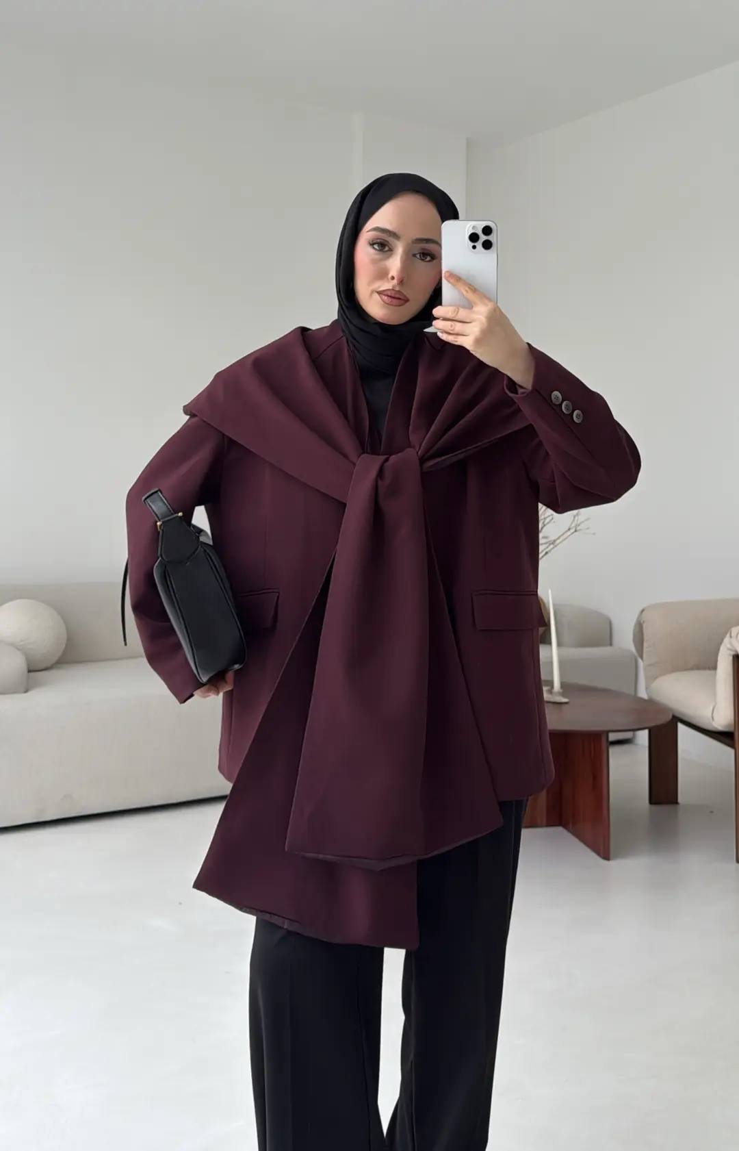 Premıum Seyyar Atkılı Ceket Bordo