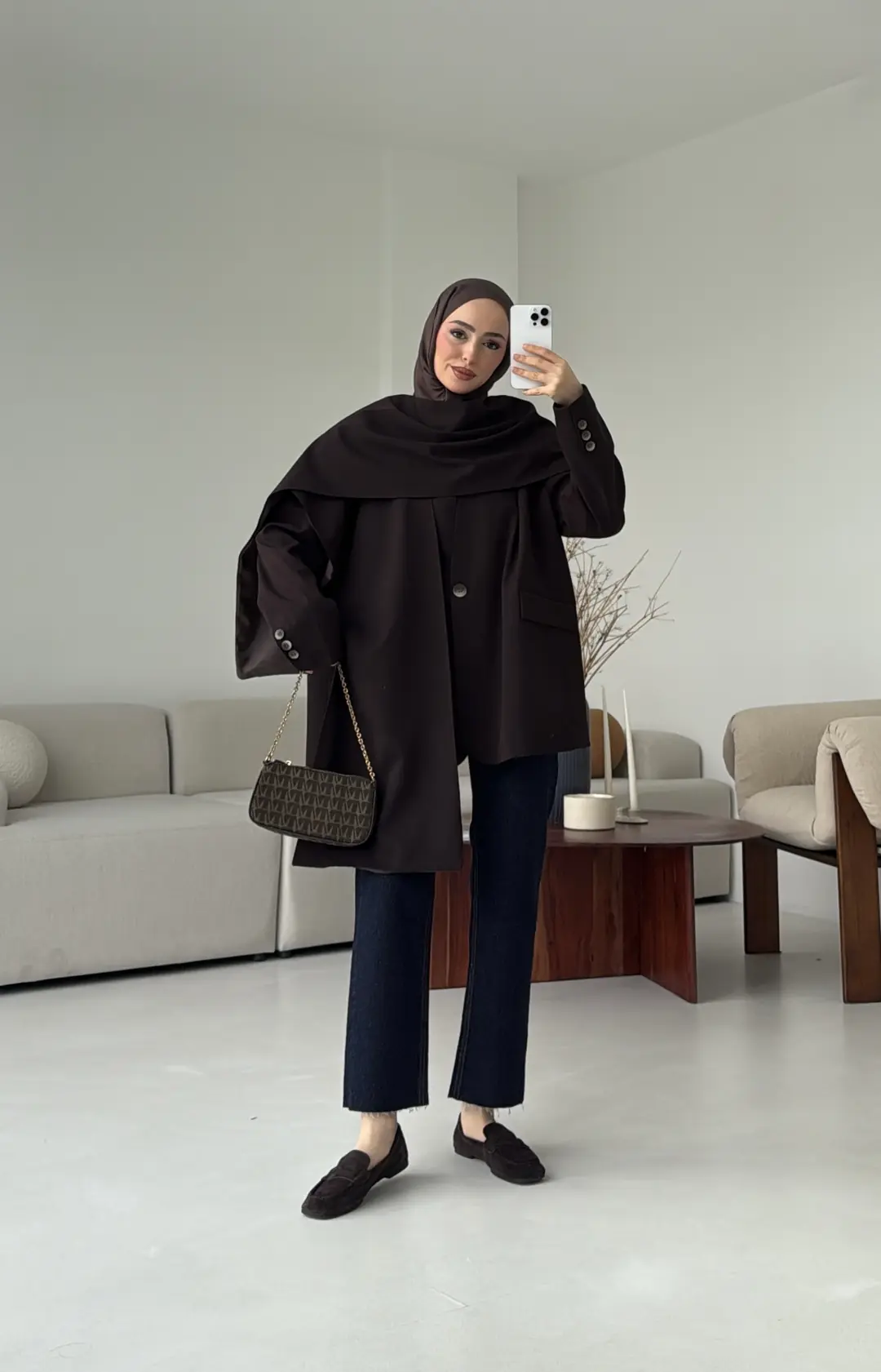 Premıum Seyyar Atkılı Ceket Acı Kahve