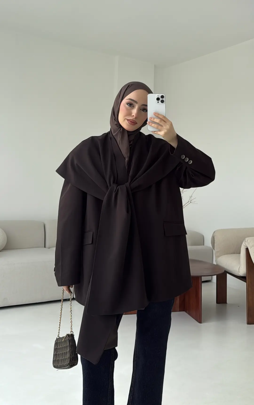 Premıum Seyyar Atkılı Ceket Acı Kahve