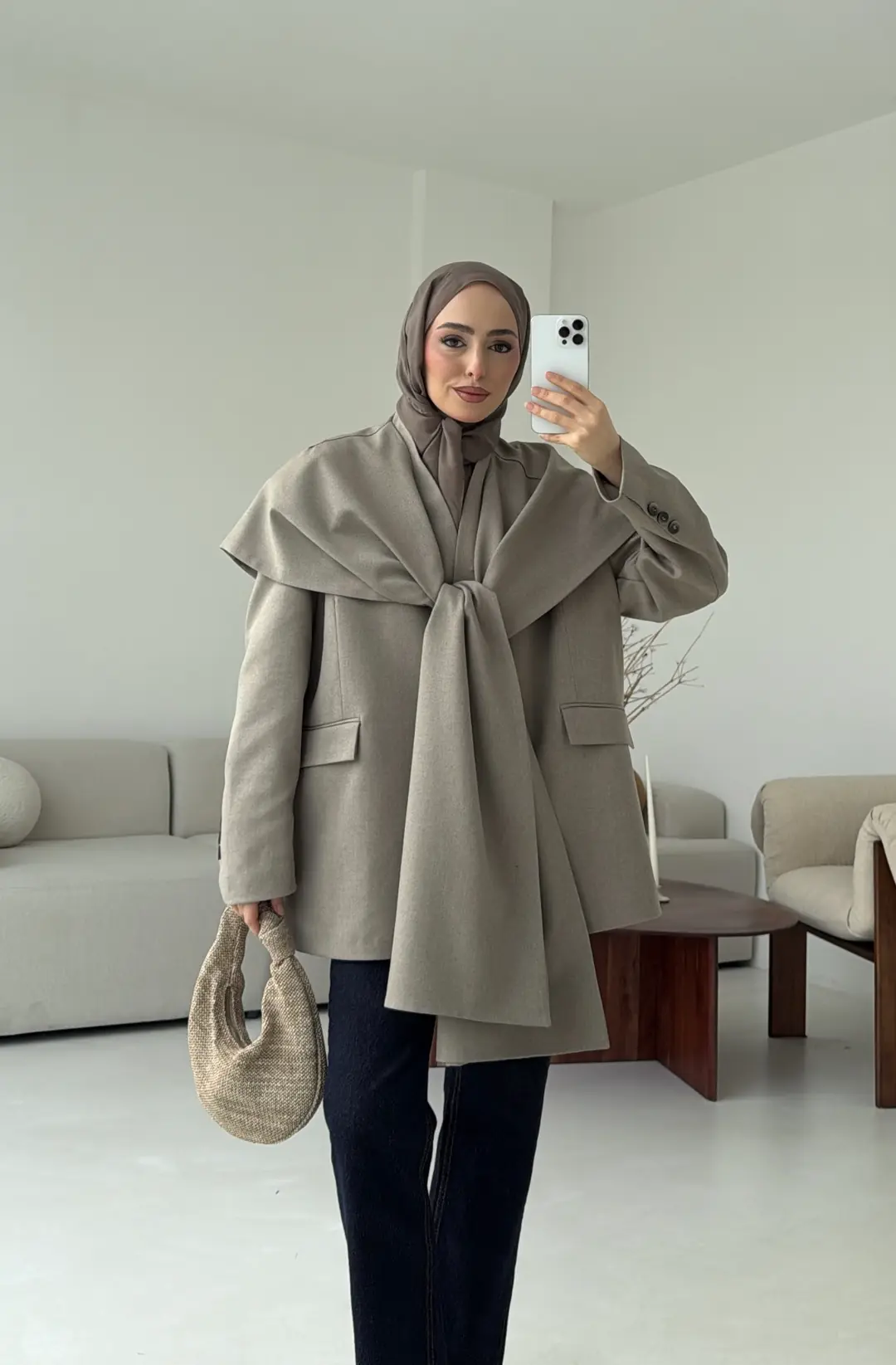 Premıum Seyyar Atkılı Ceket Vizon