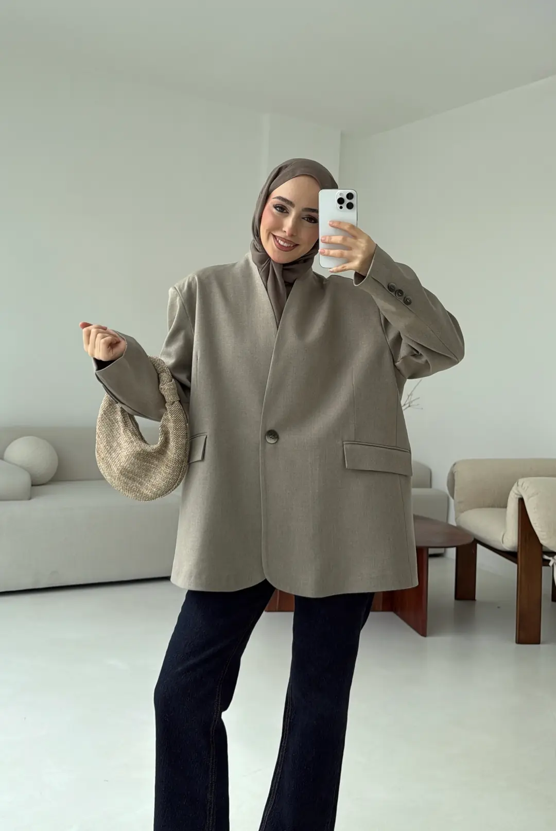 Premıum Seyyar Atkılı Ceket Vizon