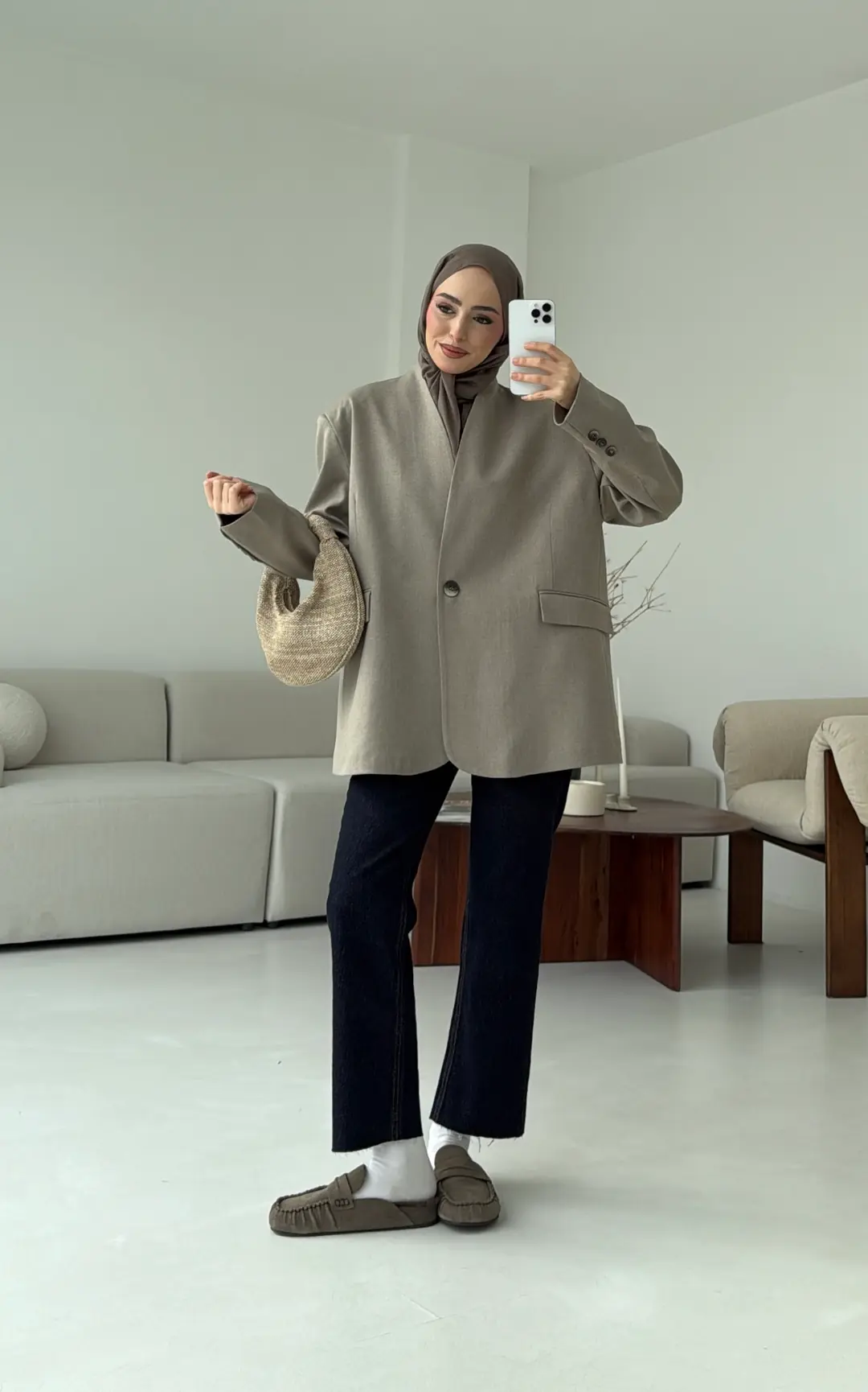Premıum Seyyar Atkılı Ceket Vizon