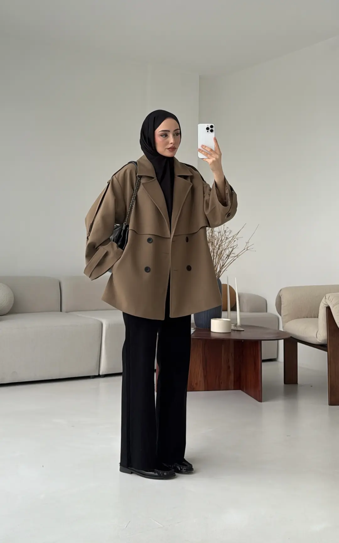 Kısa Trenç Caramel
