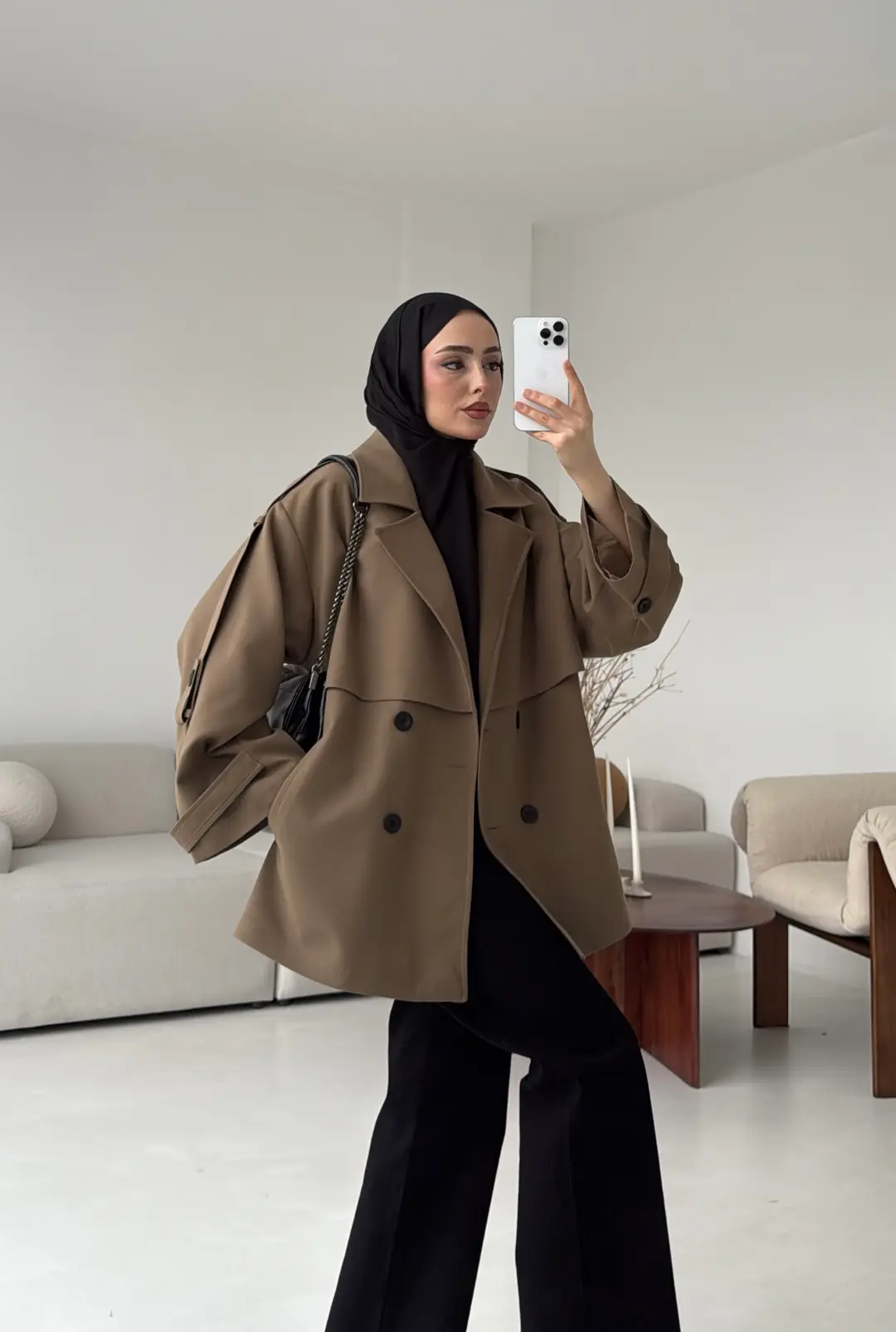 Kısa Trenç Caramel