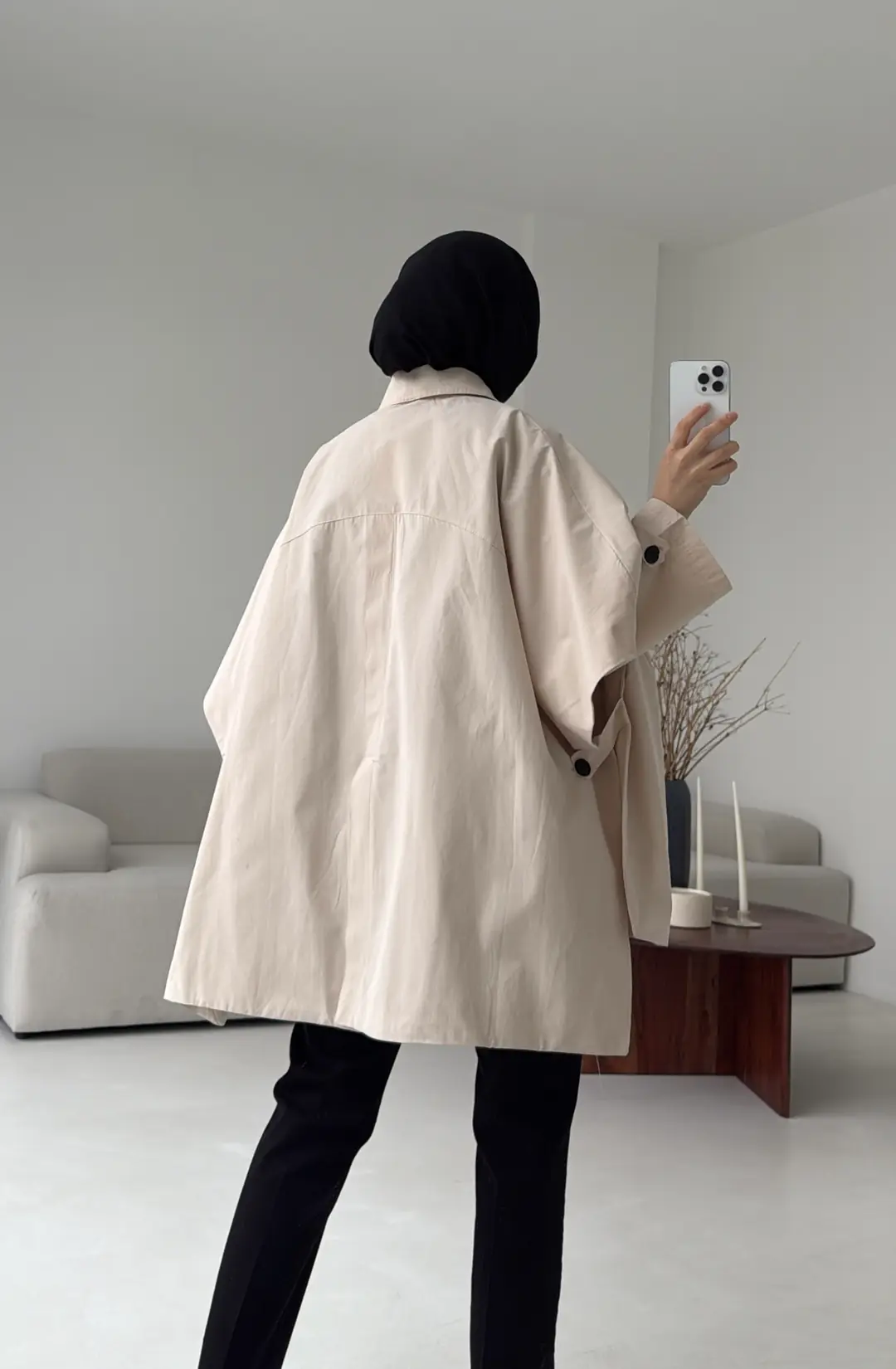 Oversize Panço/Trenç Bej