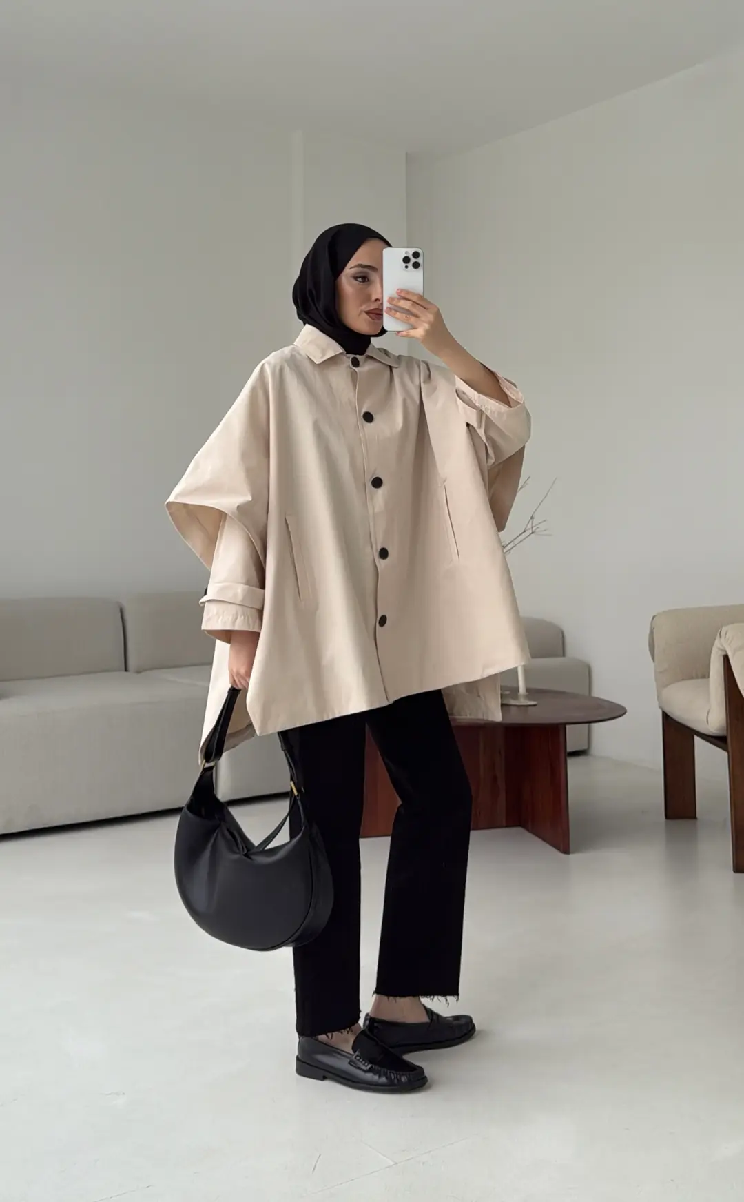 Oversize Panço/Trenç Bej