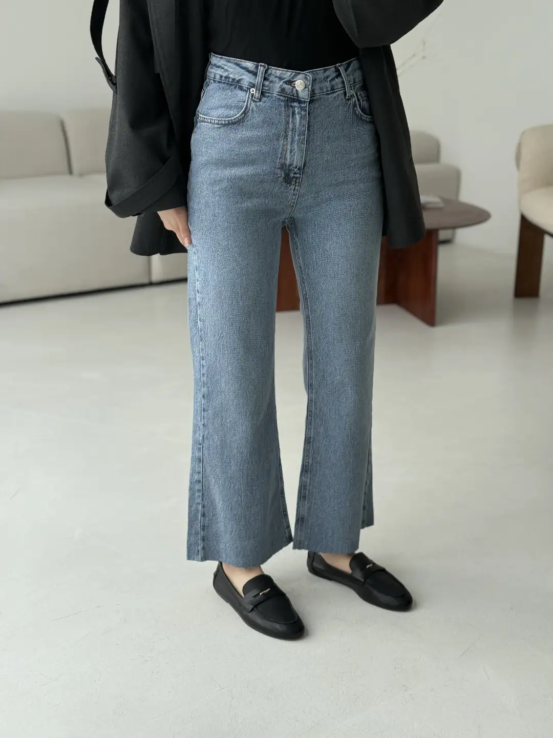 Premium Paçası Kesik Hafif İspanyol Jean R78