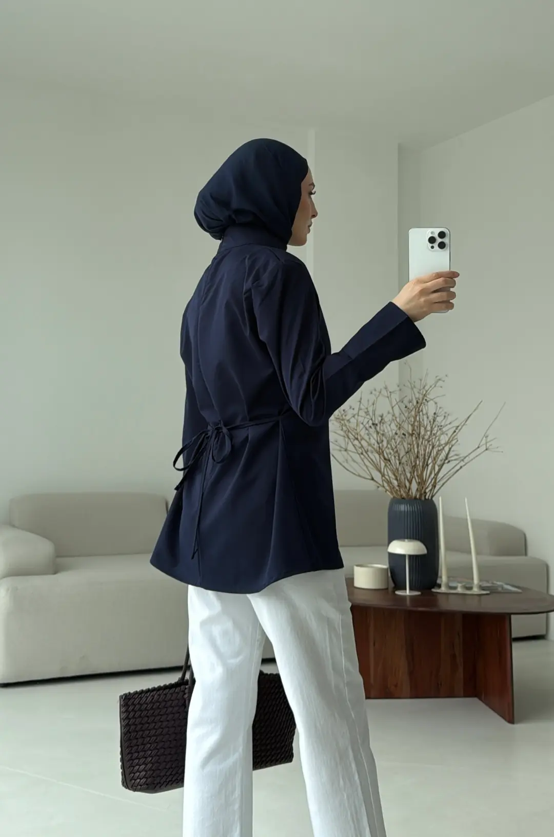 Vatkalı Bluz Lacivert