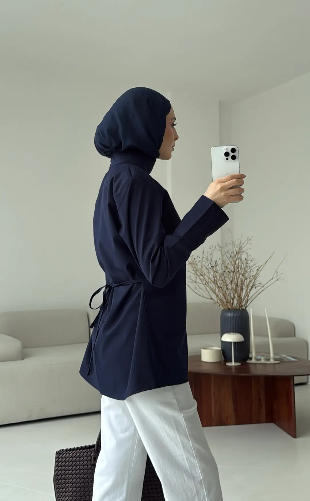 Vatkalı Bluz Lacivert
