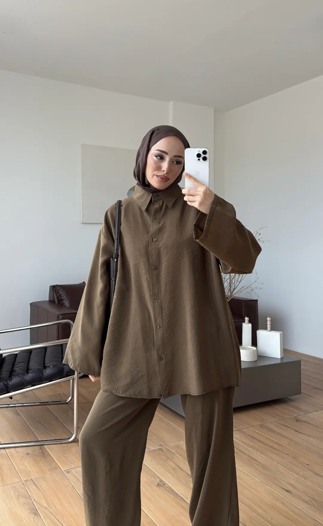 Tencel Bağlamalı Takım Olive