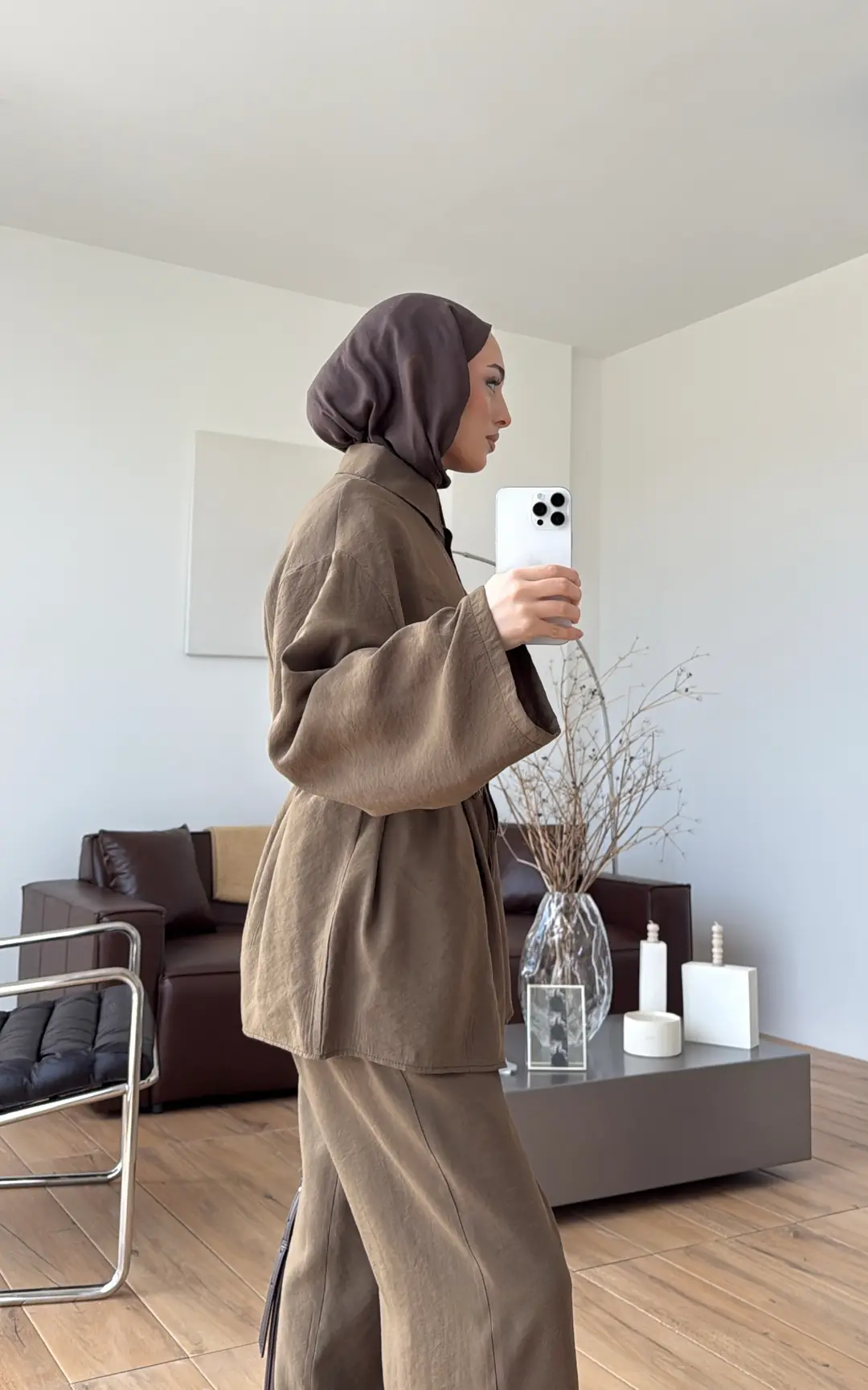 Tencel Bağlamalı Takım Olive