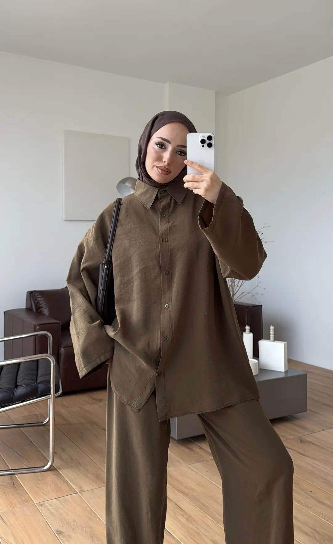 Tencel Bağlamalı Takım Olive