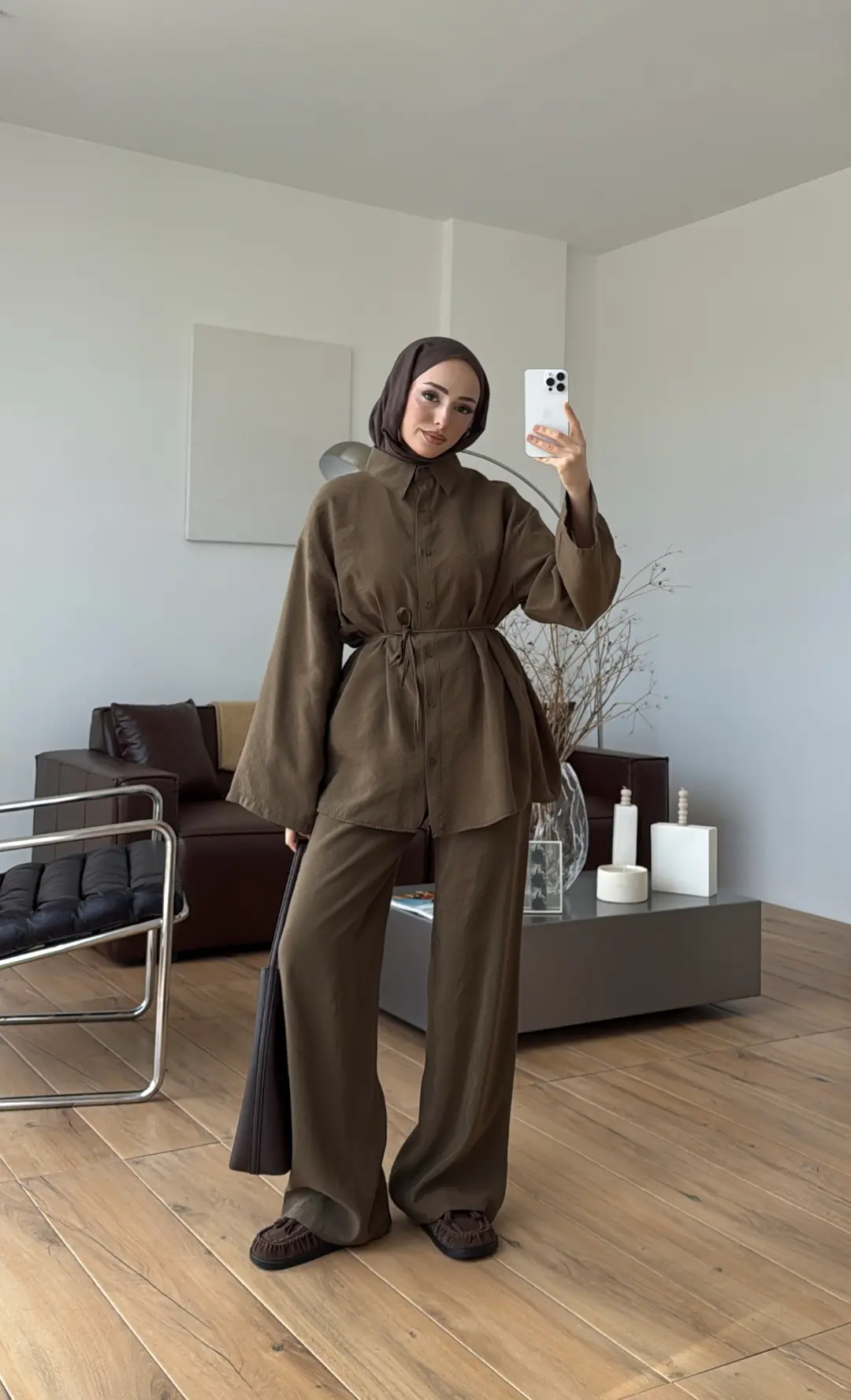 Tencel Bağlamalı Takım Olive