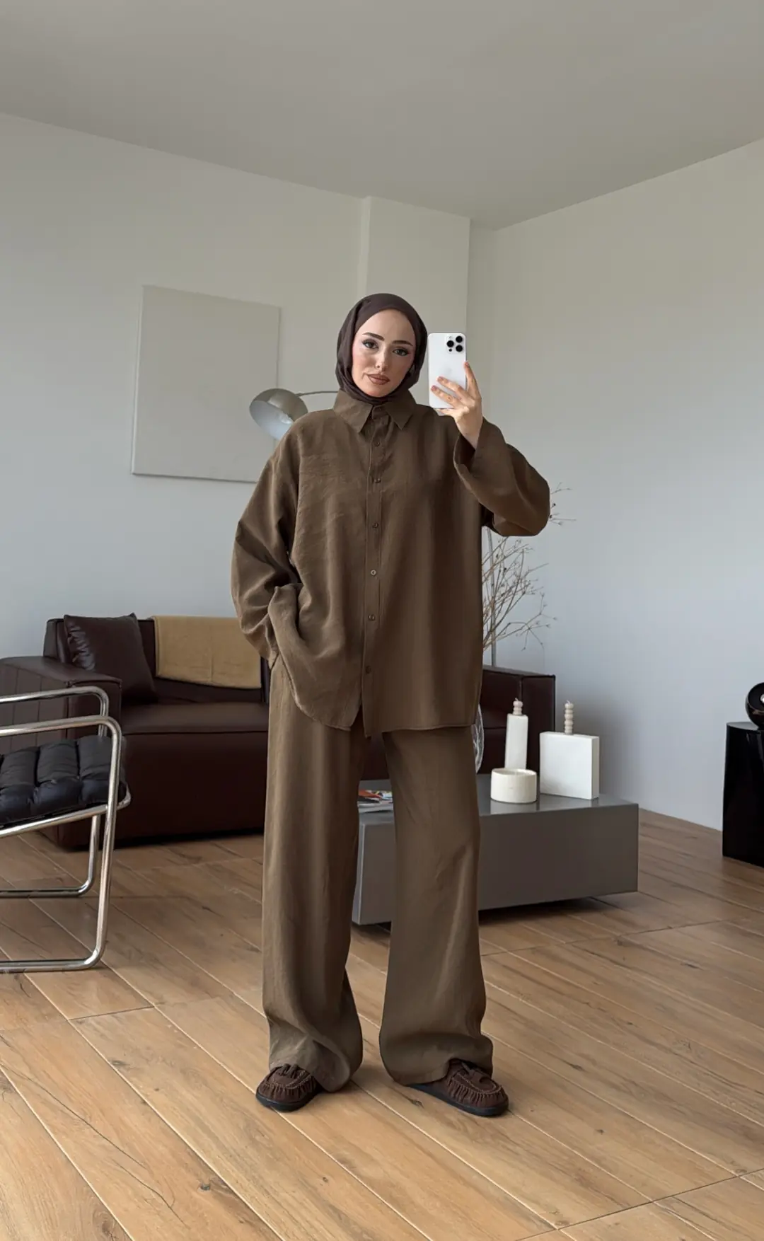 Tencel Bağlamalı Takım Olive