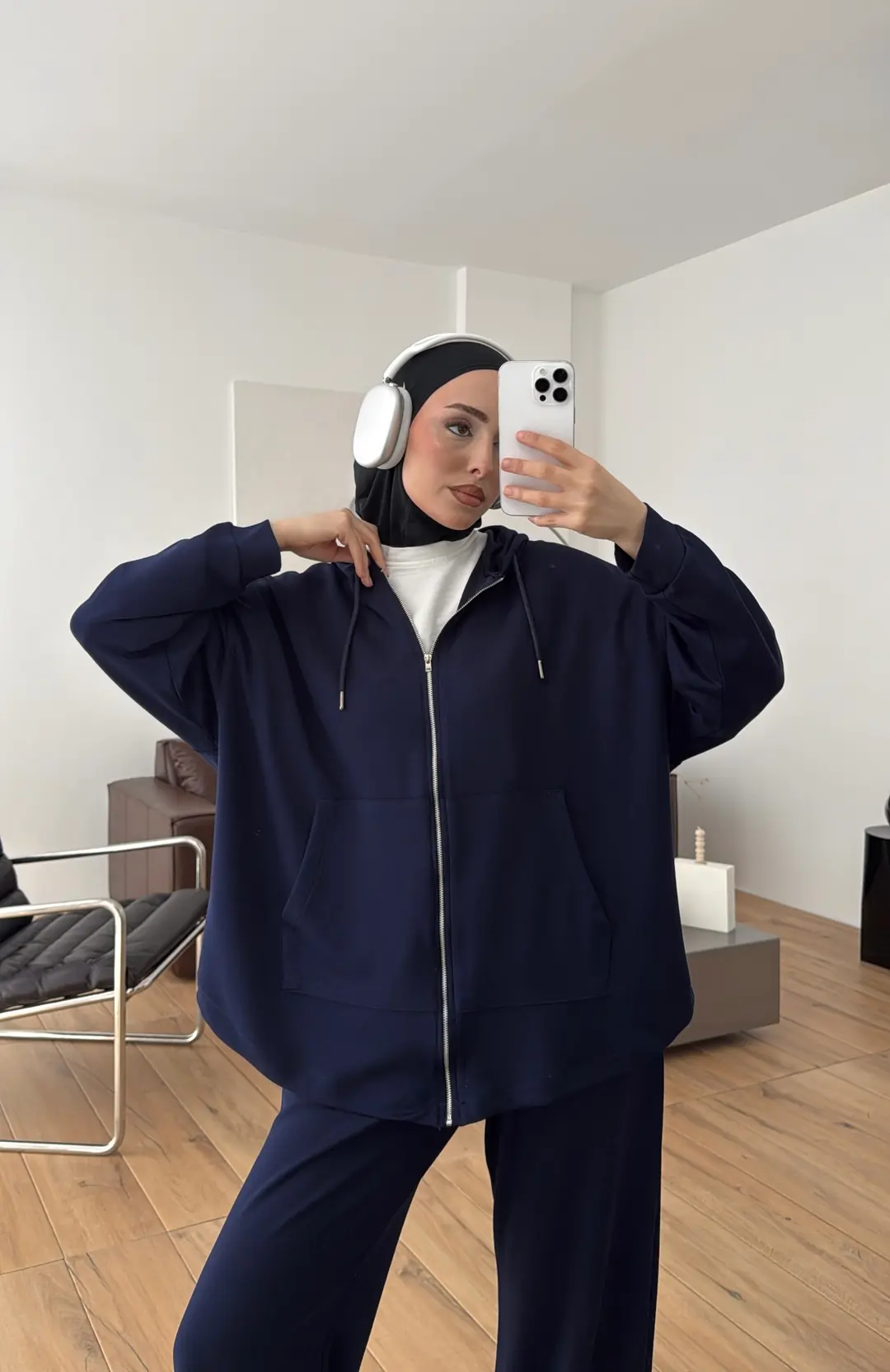 Fermuarlı Oysho Takım Lacivert