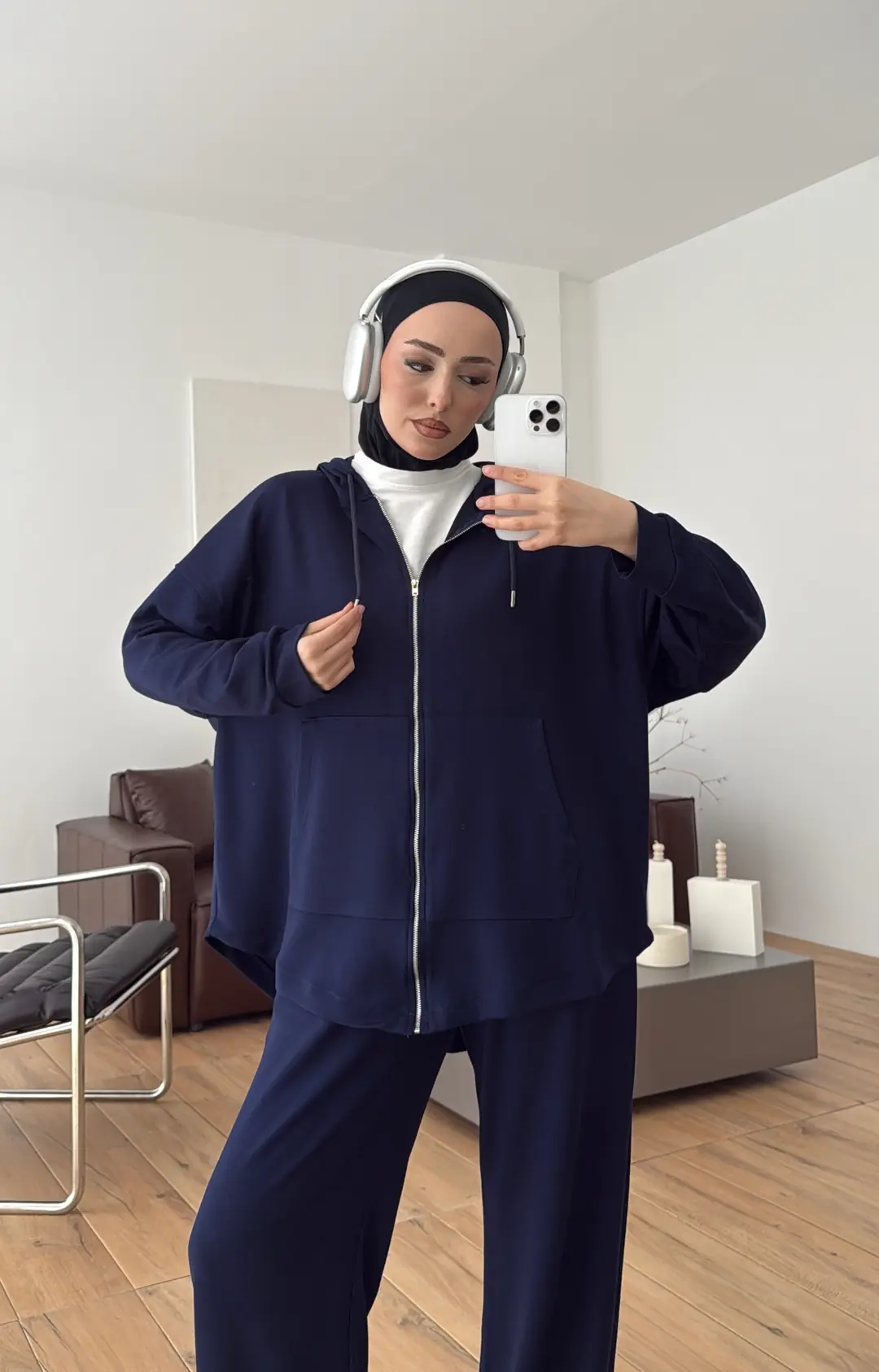 Fermuarlı Oysho Takım Lacivert