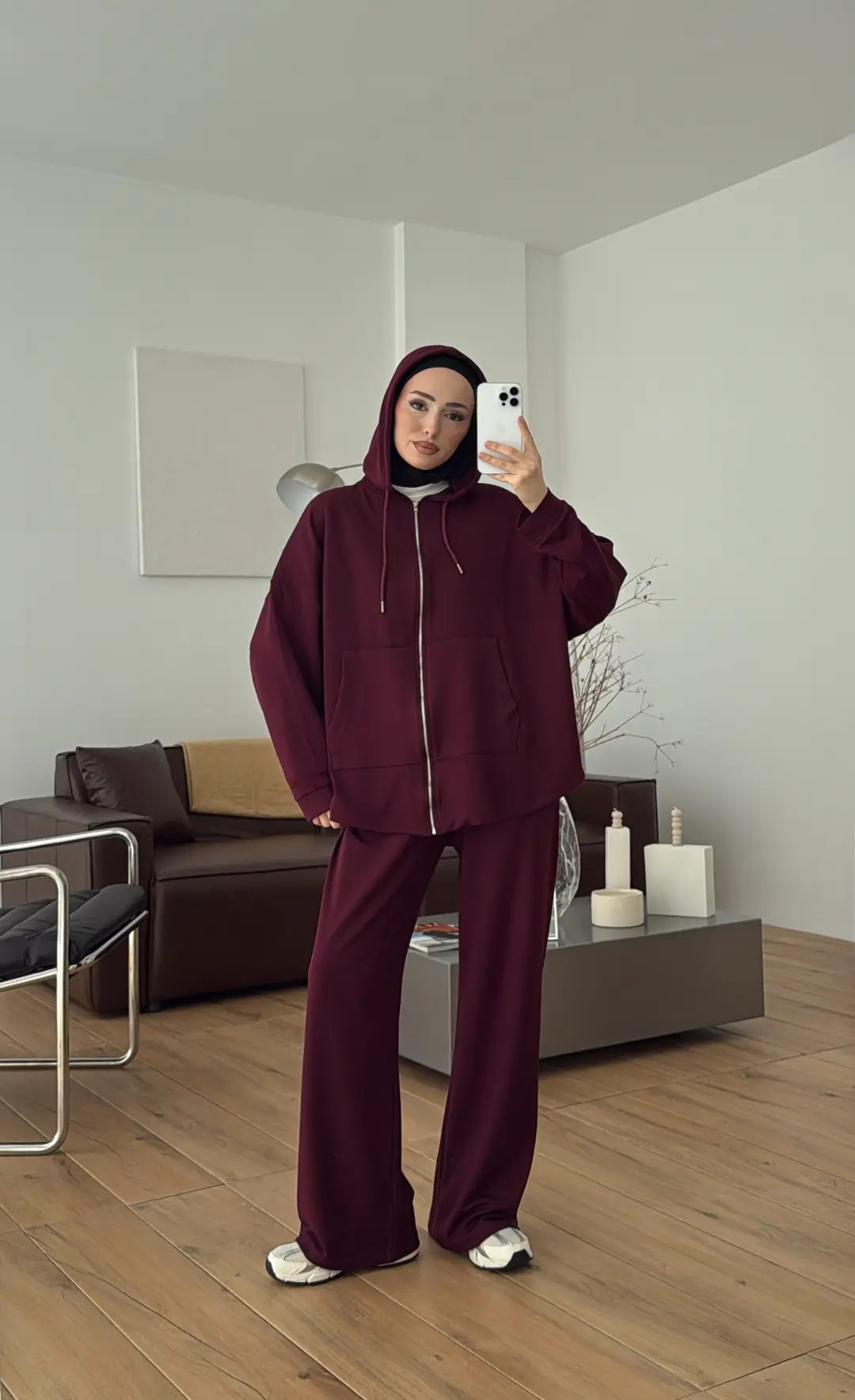 Fermuarlı Oysho Takım Bordo