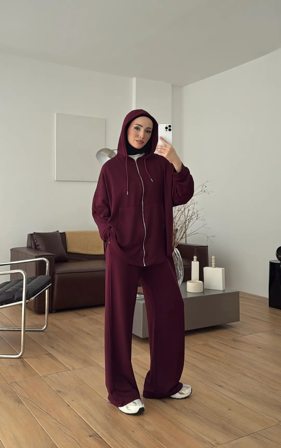 Fermuarlı Oysho Takım Bordo