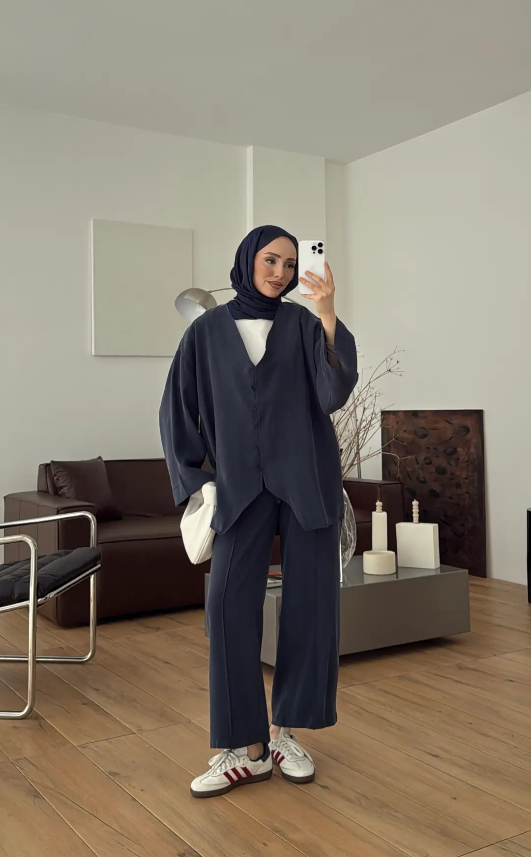 Düğmeli Takım Lacivert