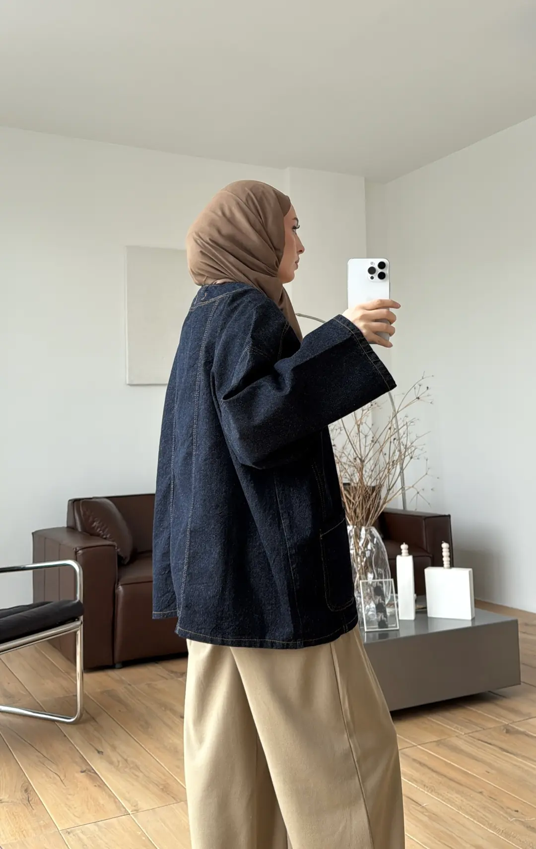 Oversize Wide Denim Ceket