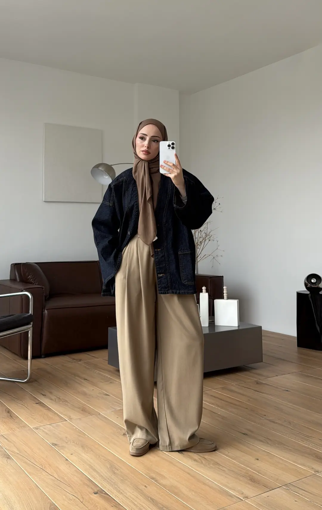 Oversize Wide Denim Ceket