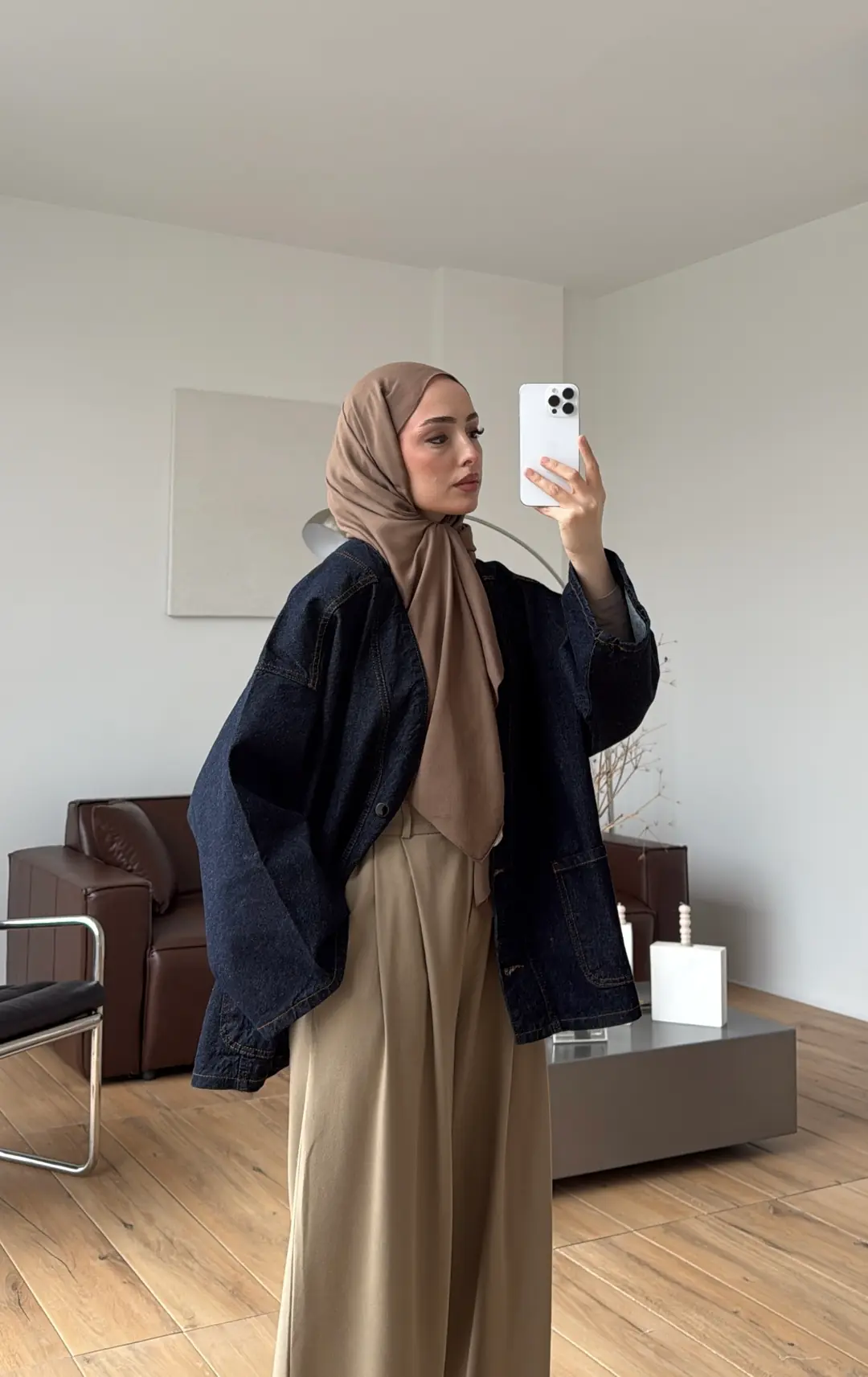 Oversize Wide Denim Ceket