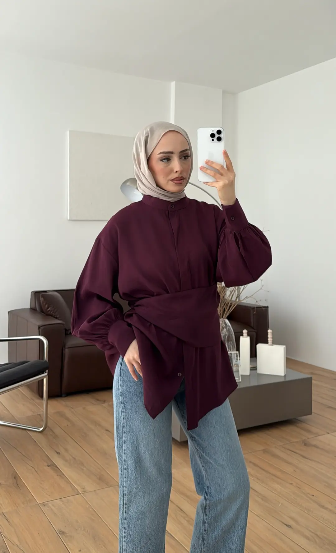 Patlı Gömlek Bordo