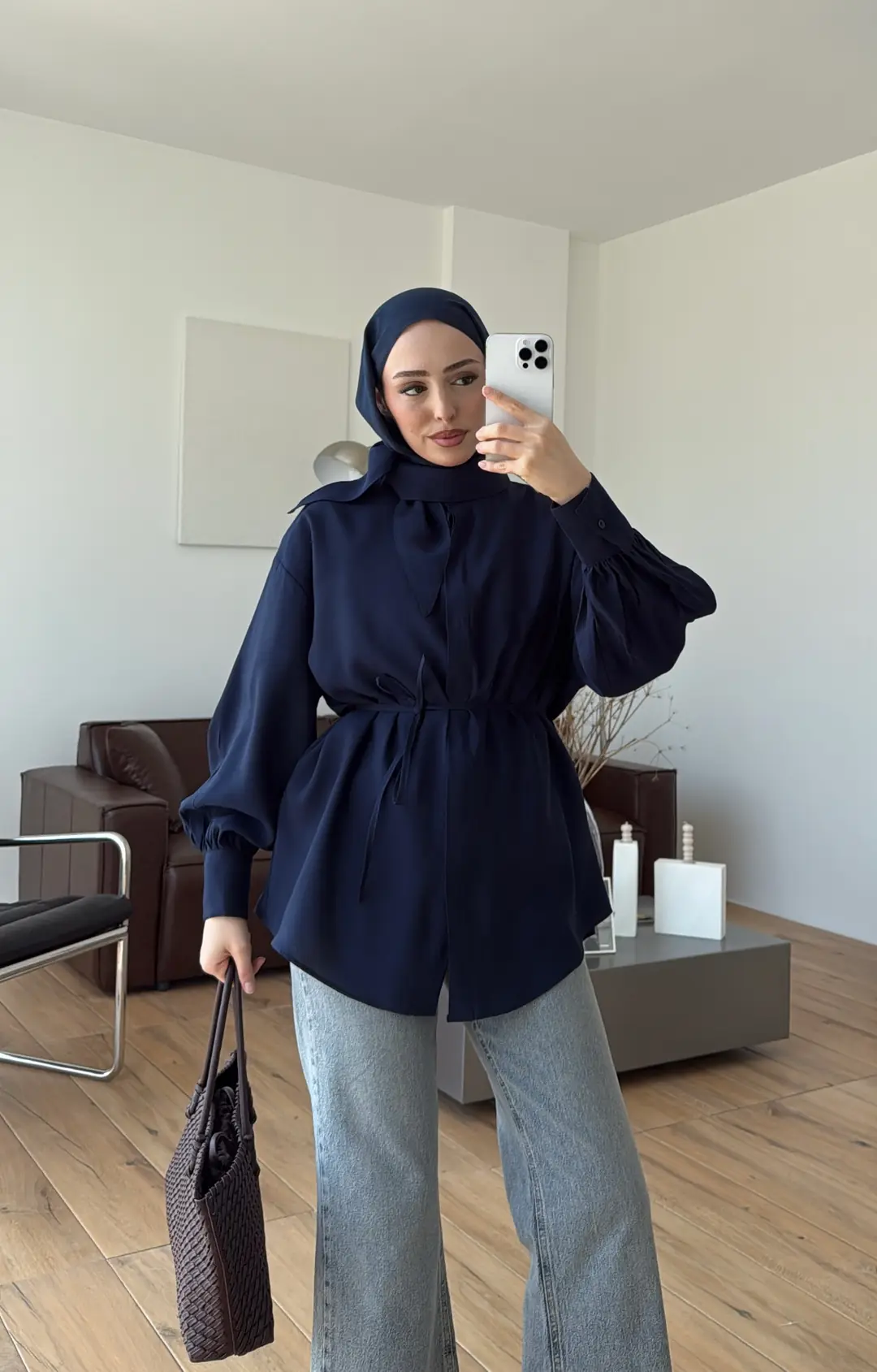 Patlı Gömlek Lacivert