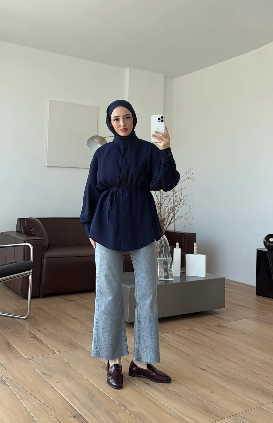 Patlı Gömlek Lacivert