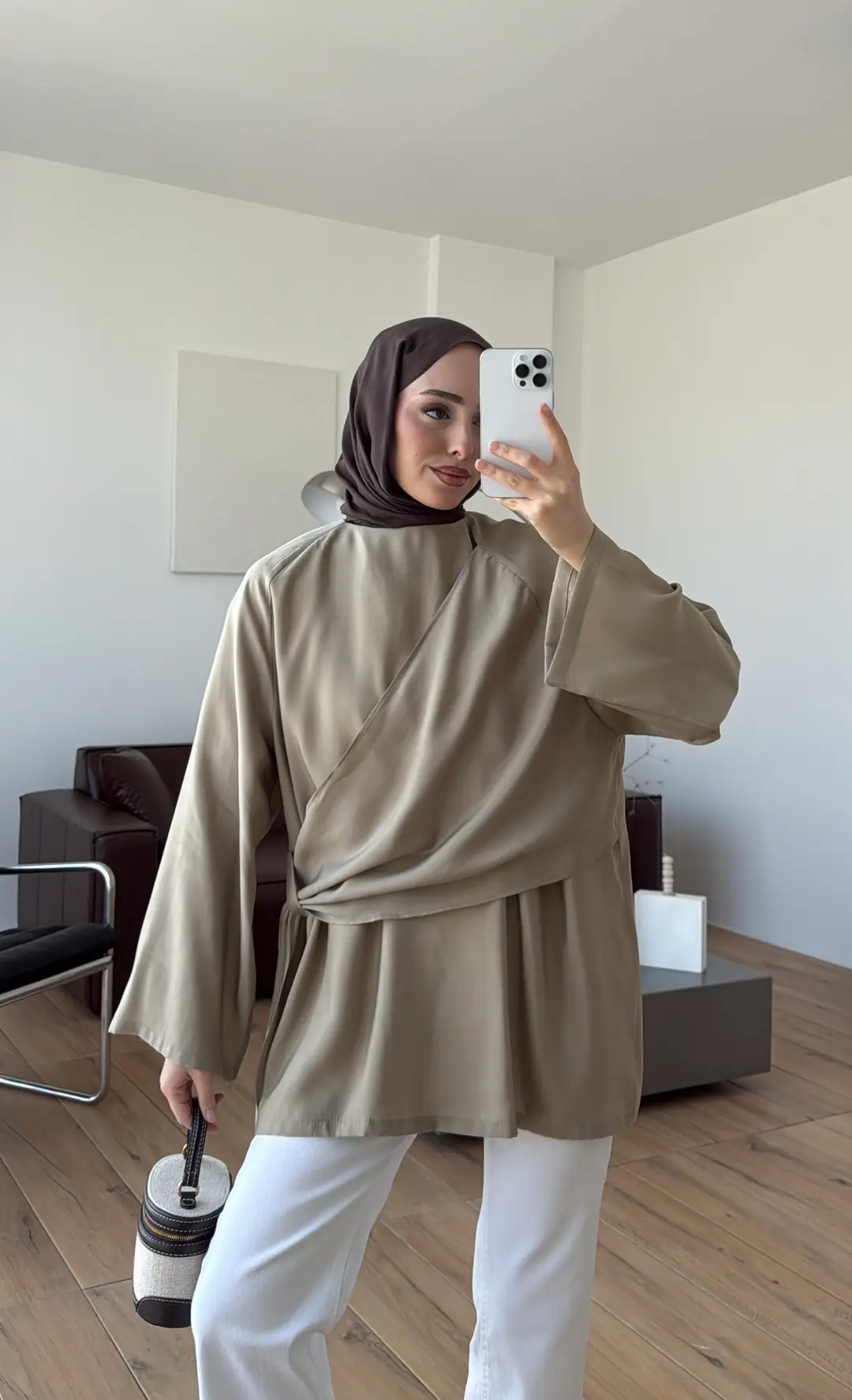 Yandan Şallı Tunik Acık Yeşil