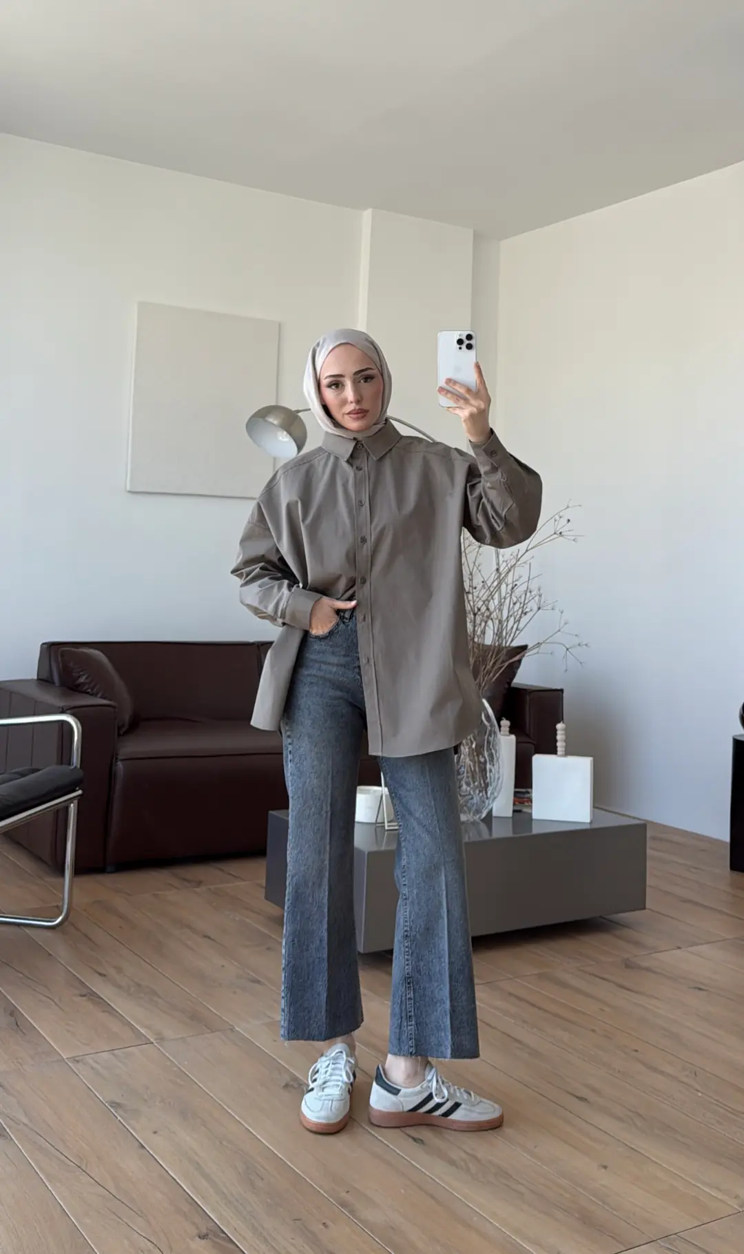 Basic Poplin Gömlek Koyu Vizon