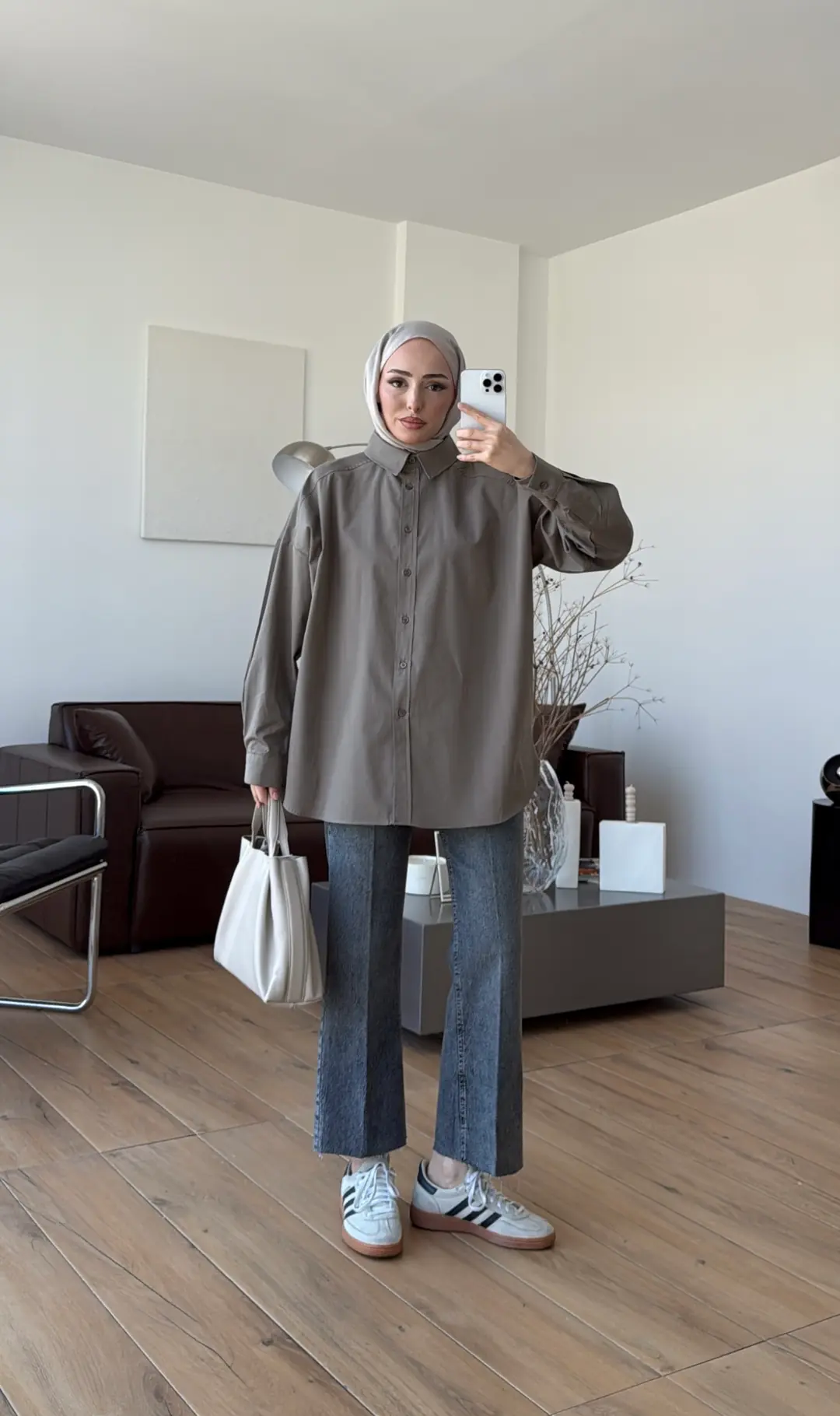 Basic Poplin Gömlek Koyu Vizon