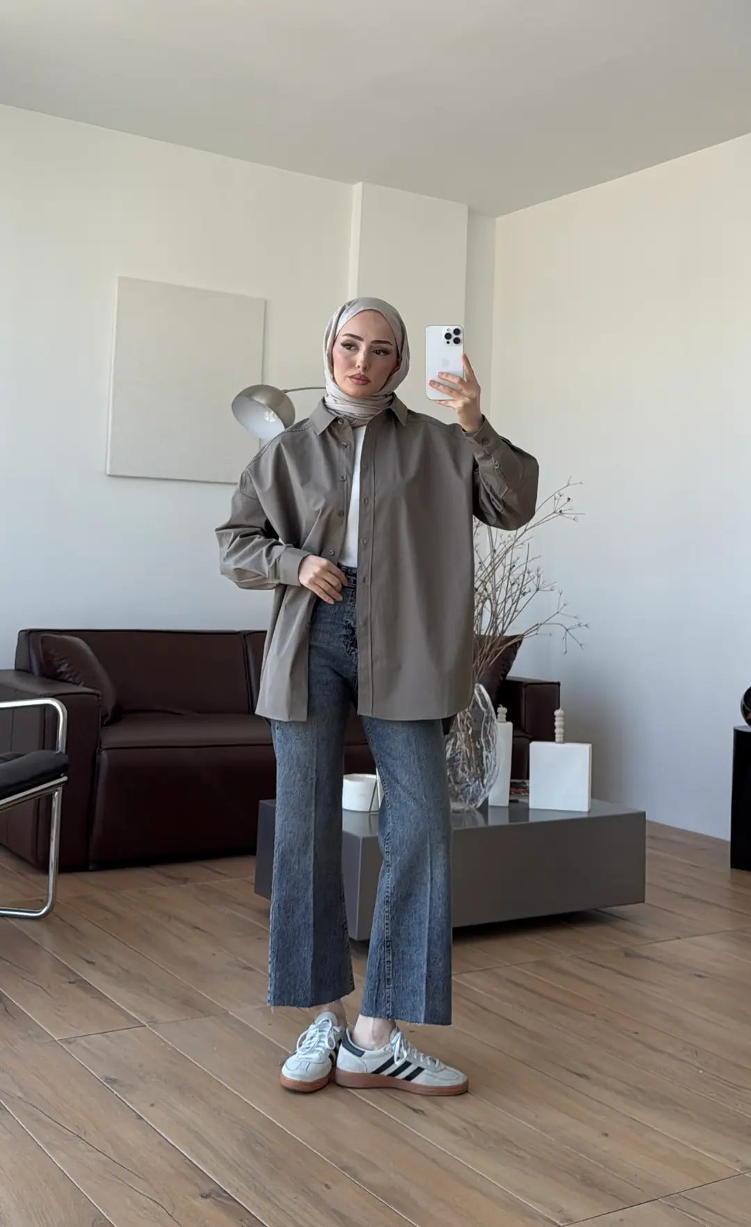 Basic Poplin Gömlek Koyu Vizon