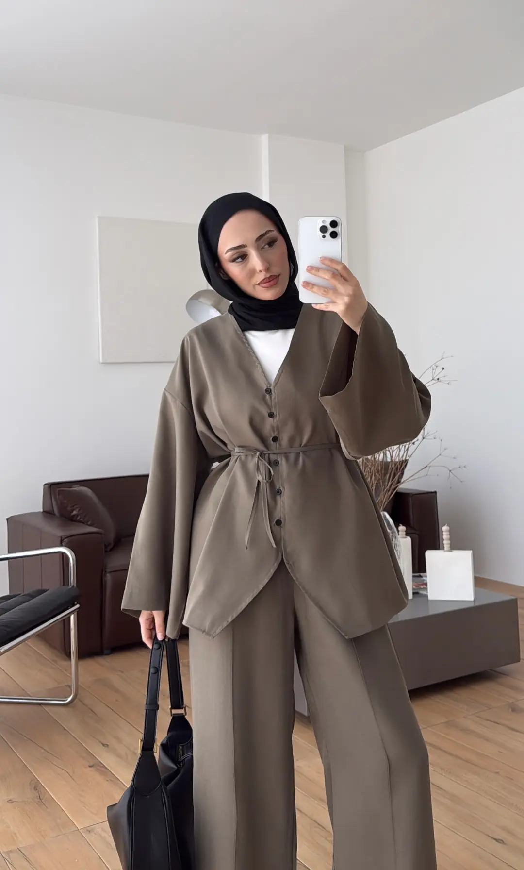Düğmeli Takım Haki