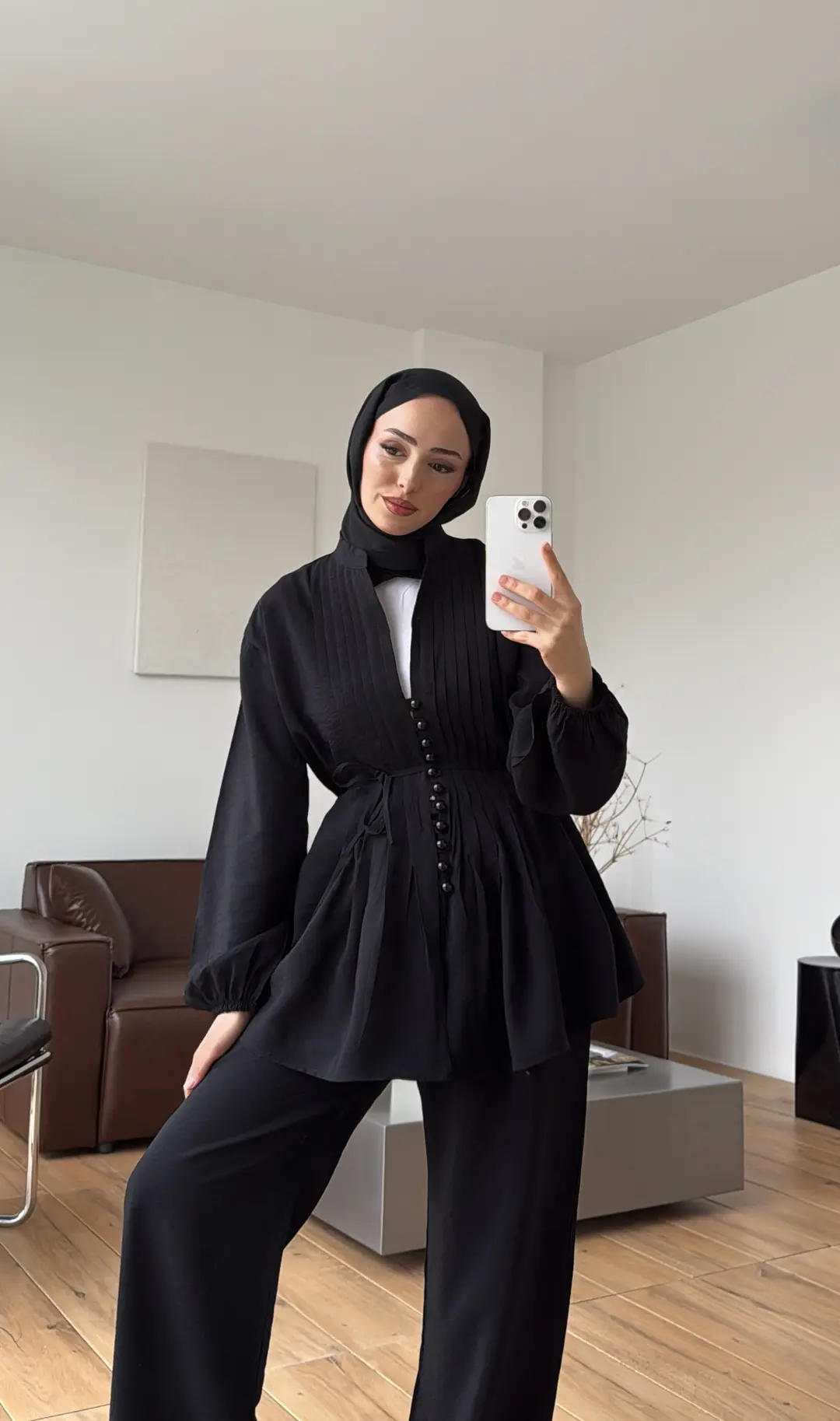 Nervürlü Takım Siyah