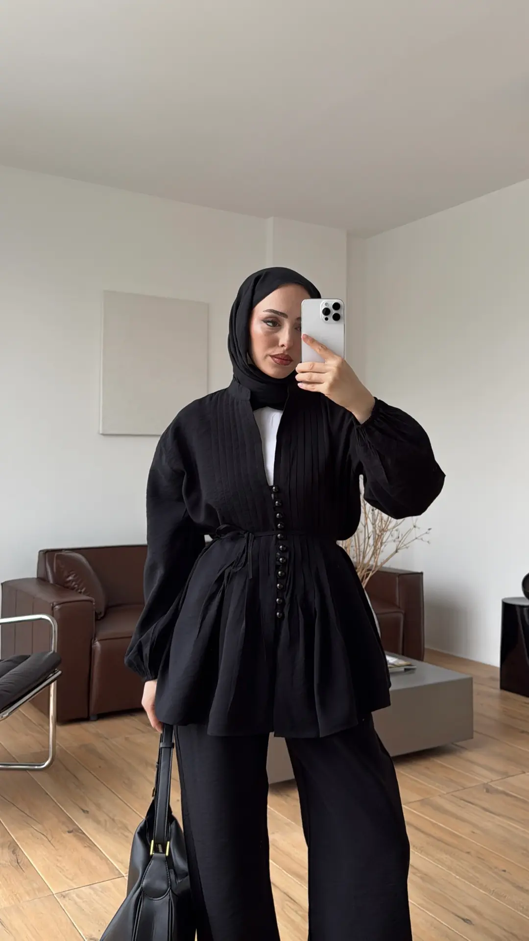 Nervürlü Takım Siyah